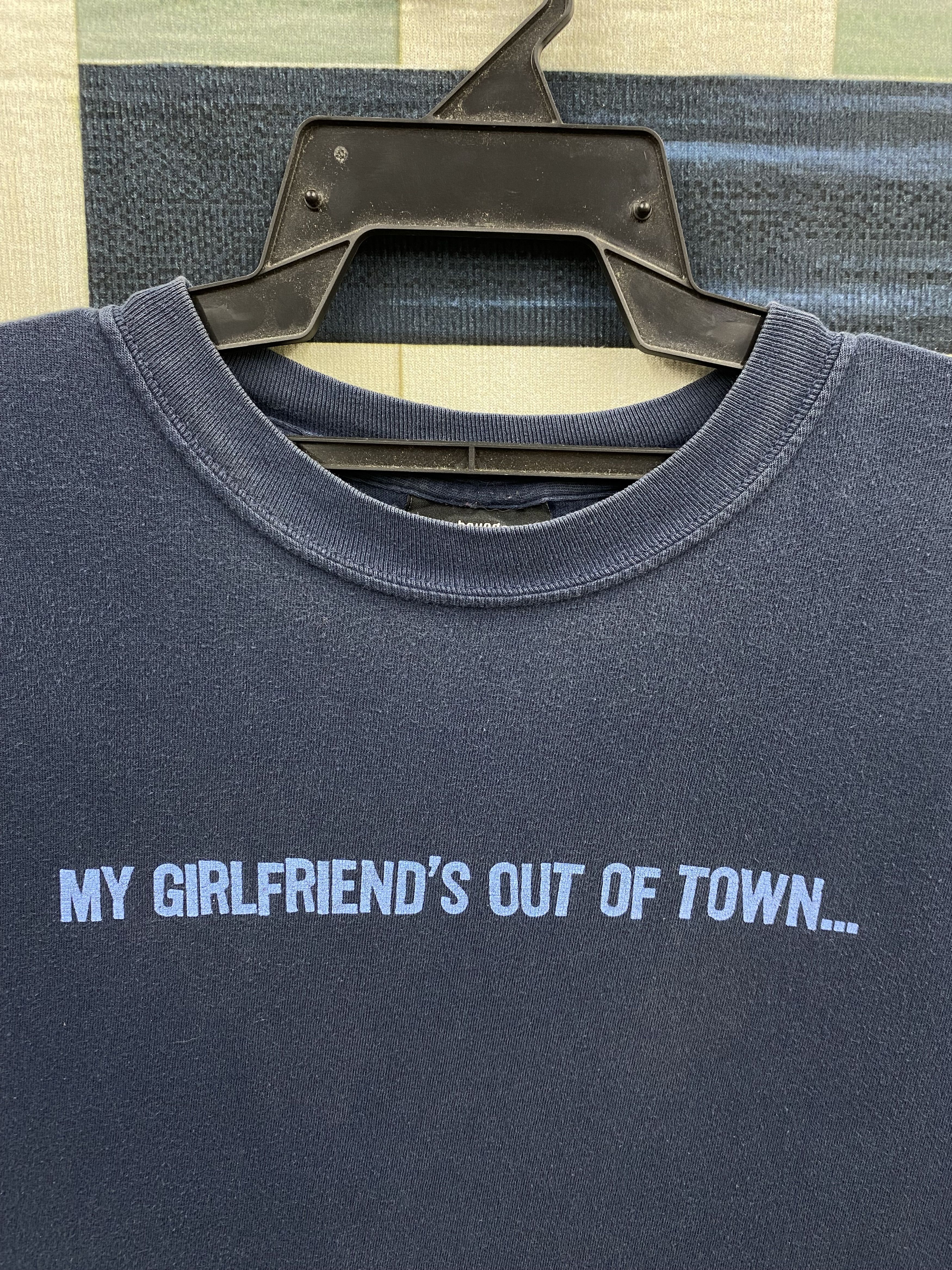 Vintage Vintage My Girlfriend Out Of Town Humor T-Shirt Size US XXL / EU 58 / 5 - 4 Thumbnail