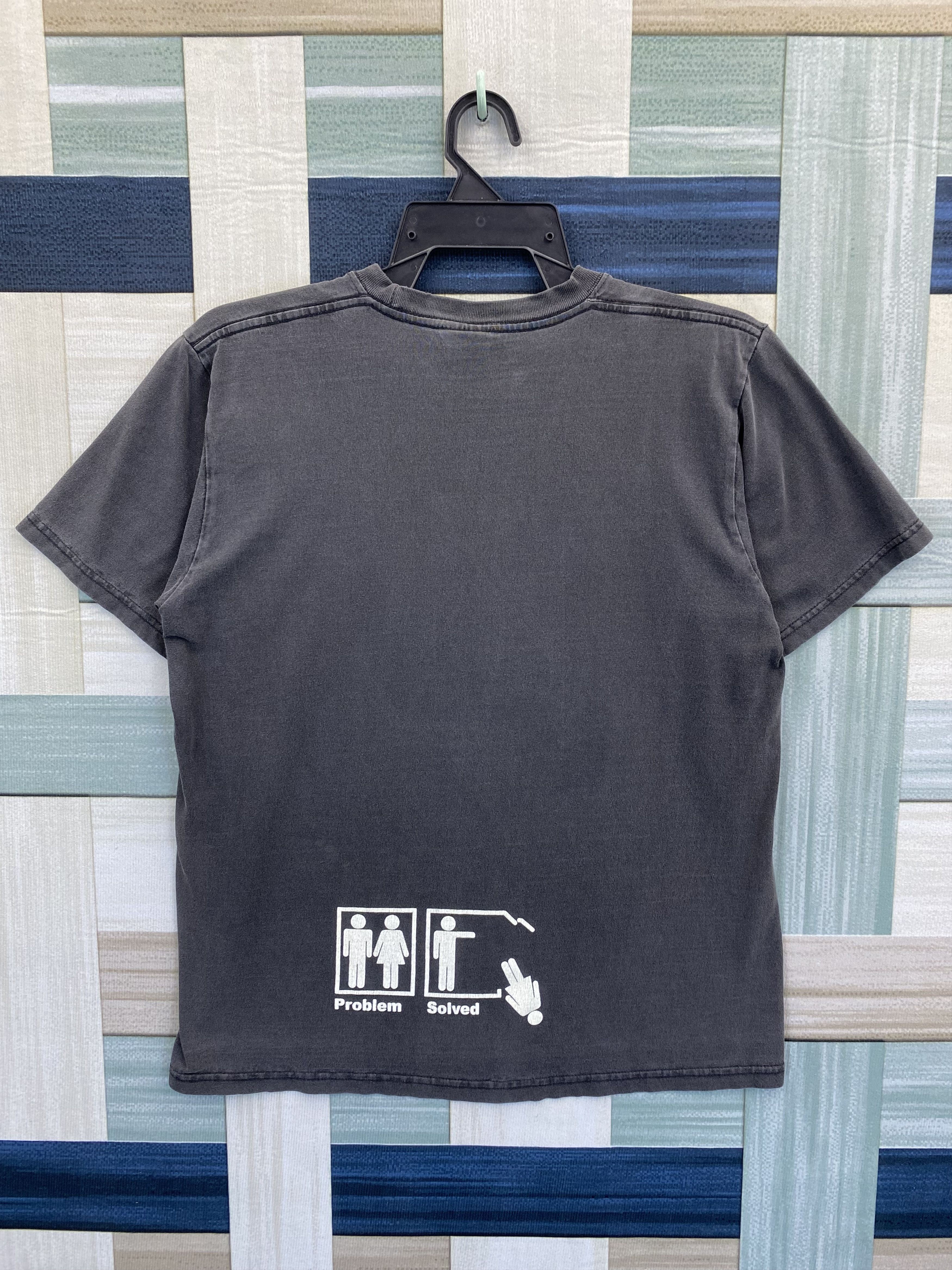 Vintage Vintage 90's Sun Faded Problem Solved Humor T-Shirt Size US M / EU 48-50 / 2 - 2 Thumbnail