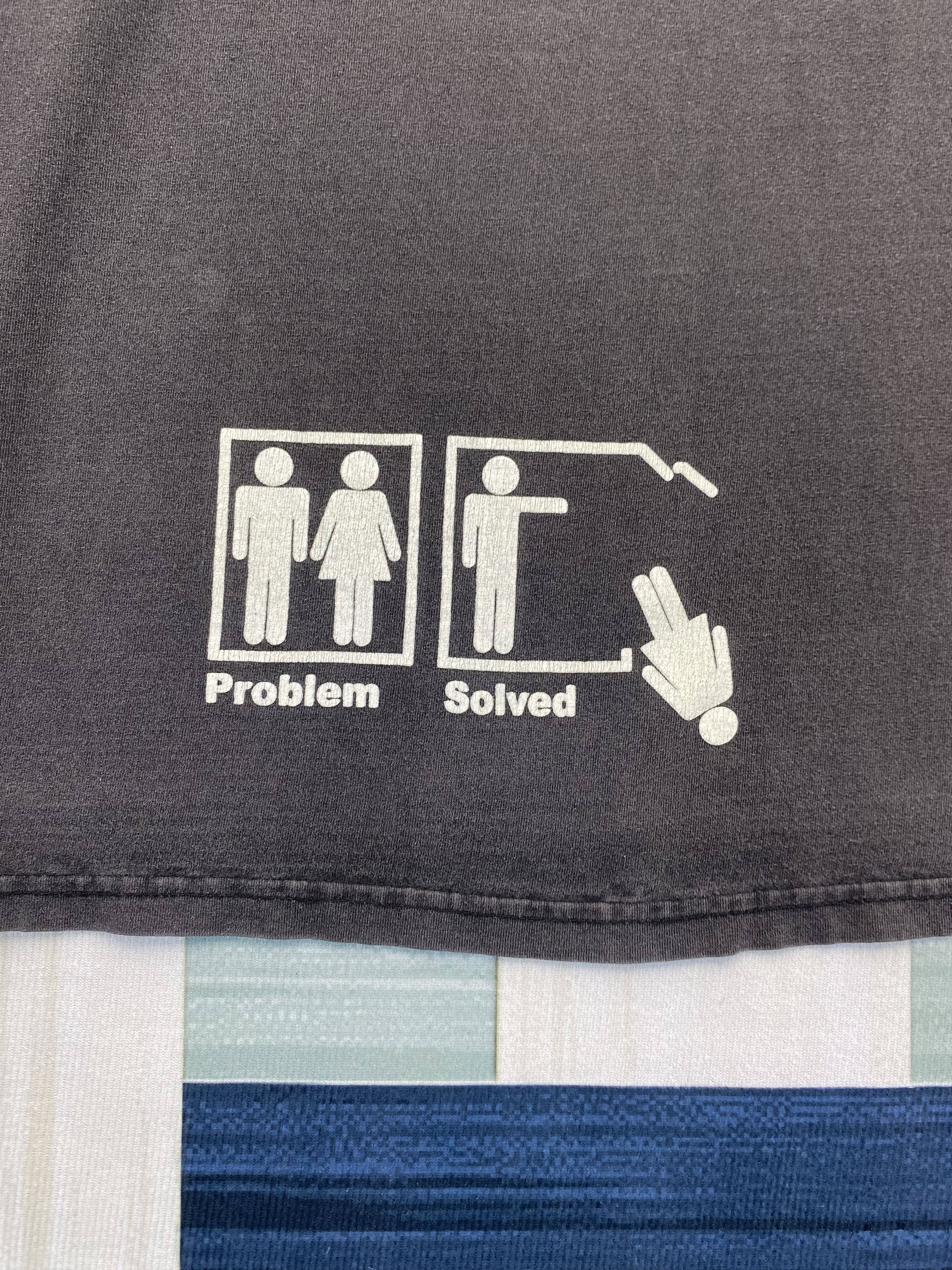 Vintage Vintage 90's Sun Faded Problem Solved Humor T-Shirt Size US M / EU 48-50 / 2 - 4 Thumbnail