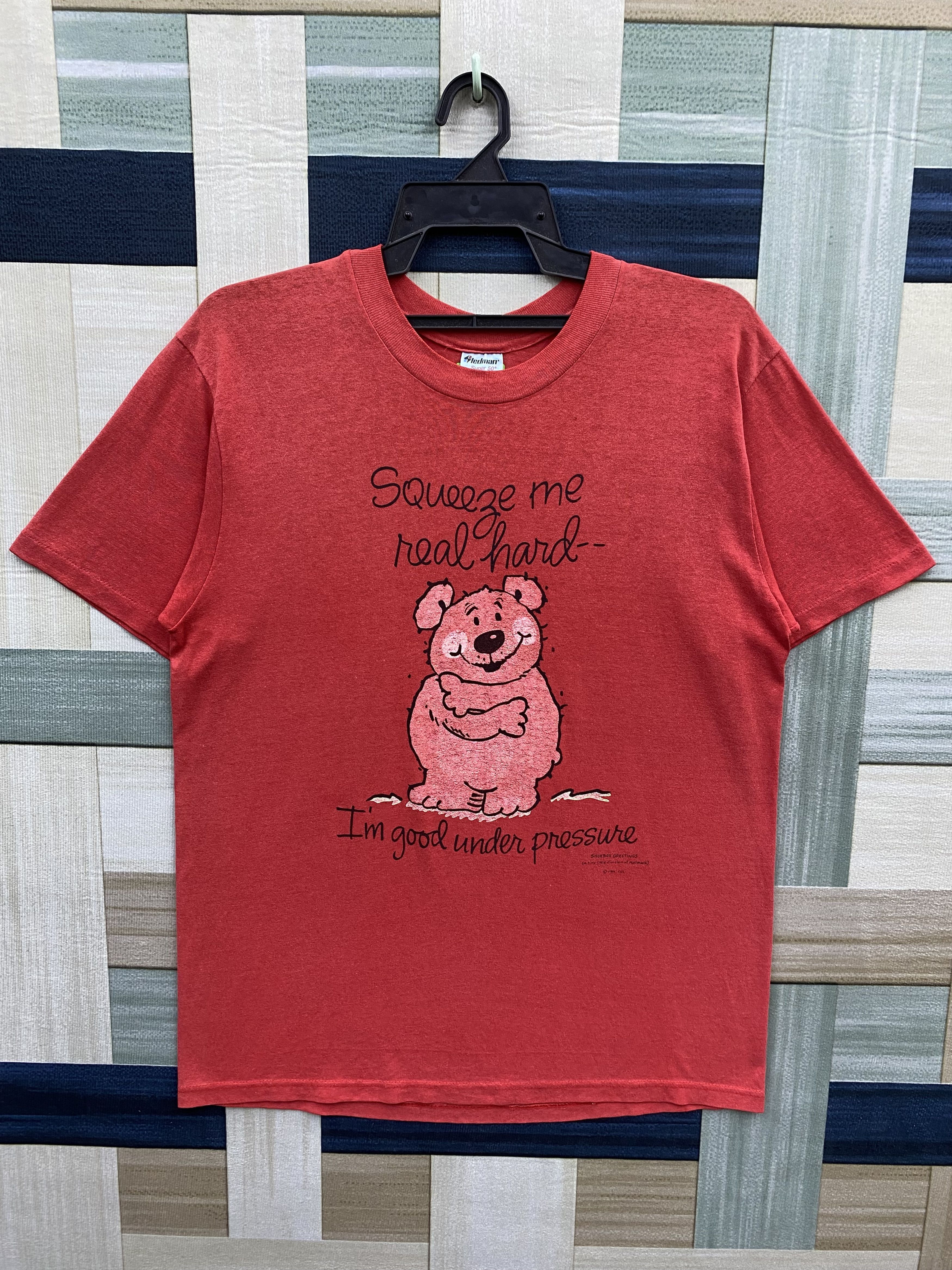 Vintage Vintage 80's Squeeze me Real Hard Humor Graphic T-Shirt Size US L / EU 52-54 / 3 - 1 Thumbnail