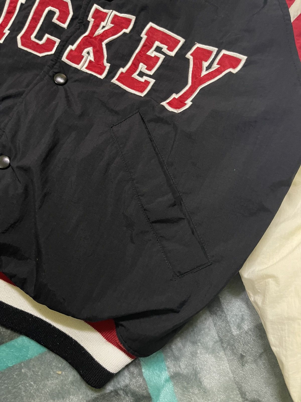 Disney 📌Binding Offer📌 VINTAGE DISNEY MICKEY MOUSE VARSITY JACKET Size US S / EU 44-46 / 1 - 7 Thumbnail