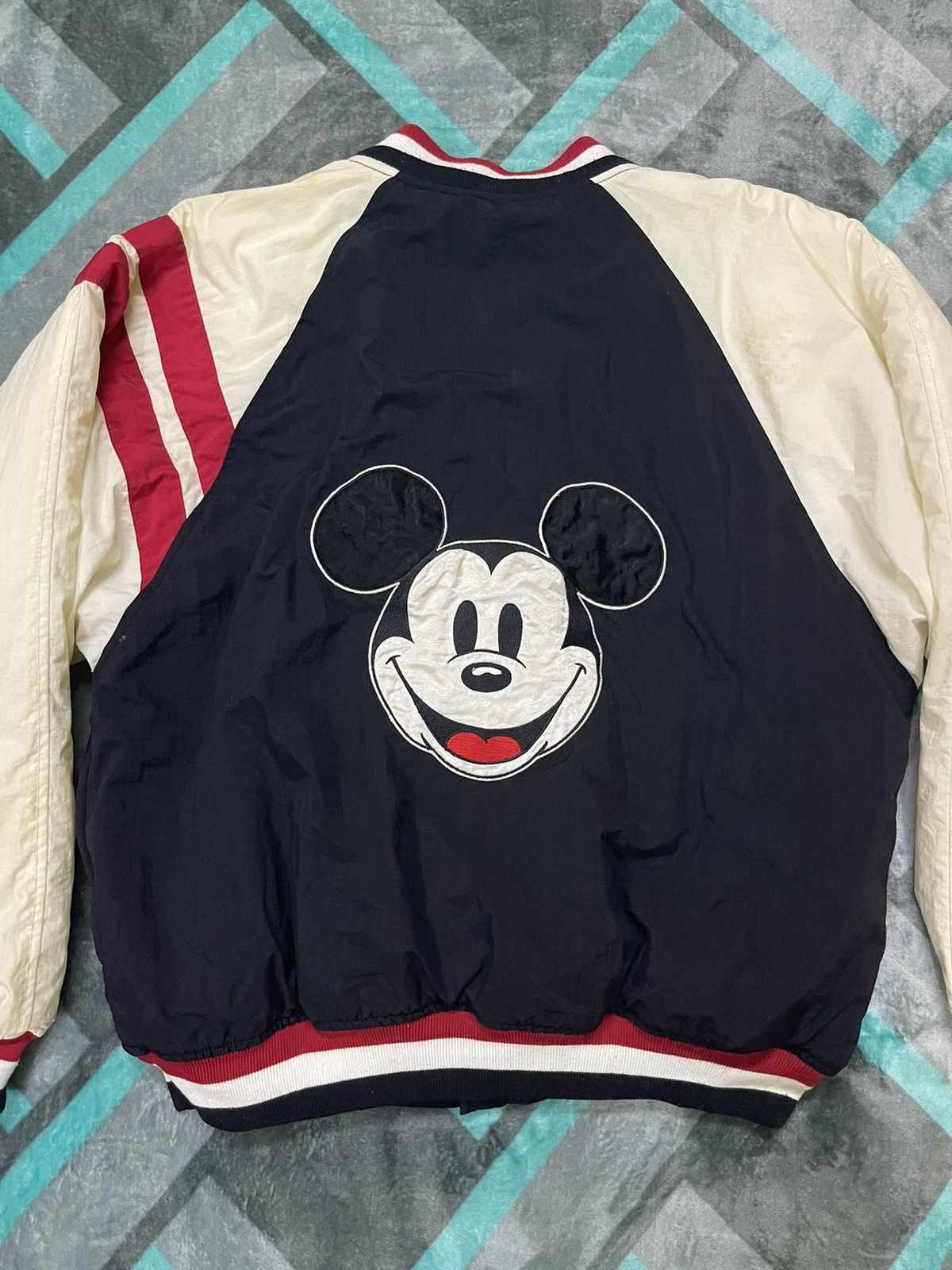 Disney 📌Binding Offer📌 VINTAGE DISNEY MICKEY MOUSE VARSITY JACKET Size US S / EU 44-46 / 1 - 8 Thumbnail
