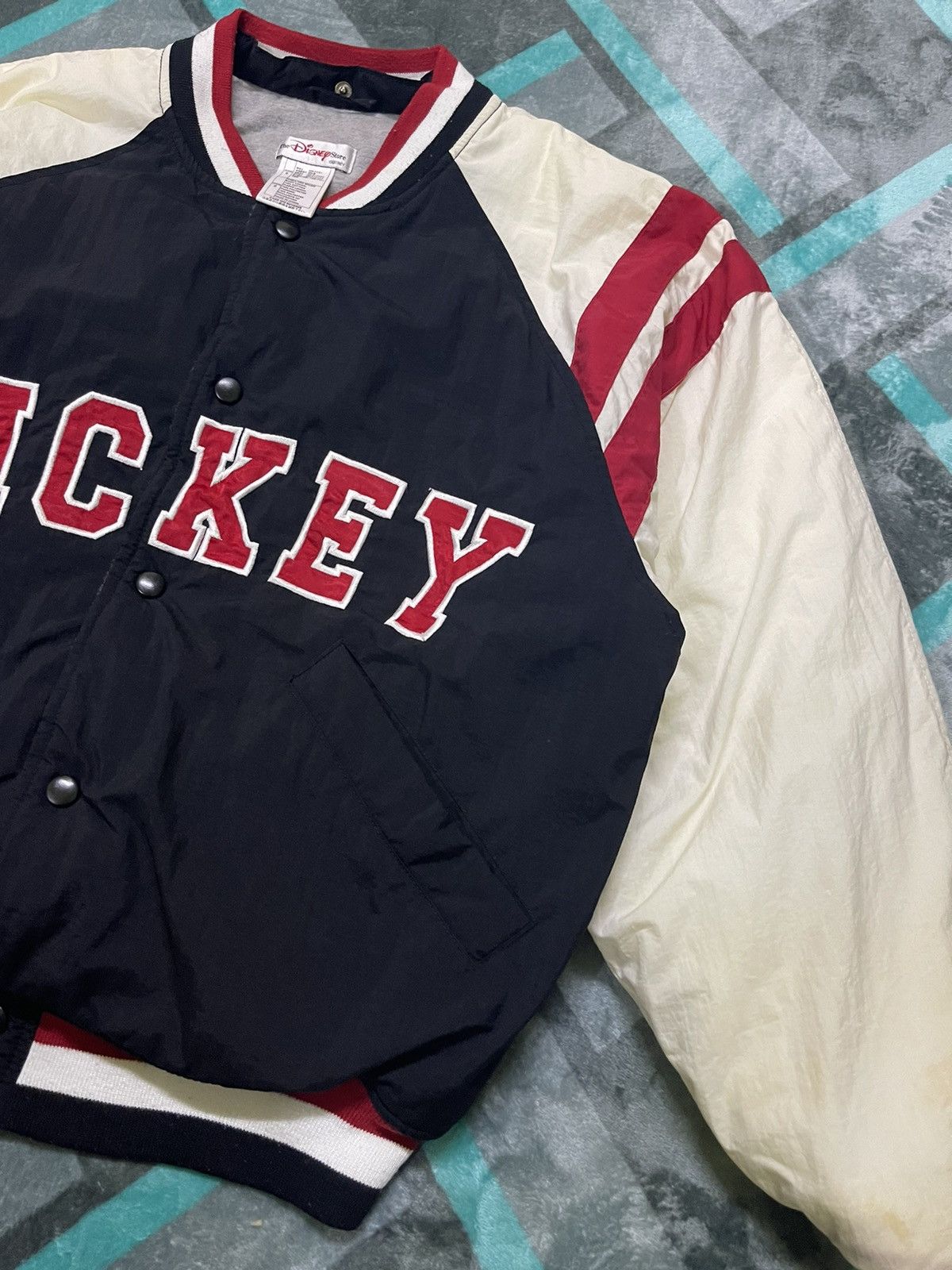Disney 📌Binding Offer📌 VINTAGE DISNEY MICKEY MOUSE VARSITY JACKET Size US S / EU 44-46 / 1 - 4 Thumbnail