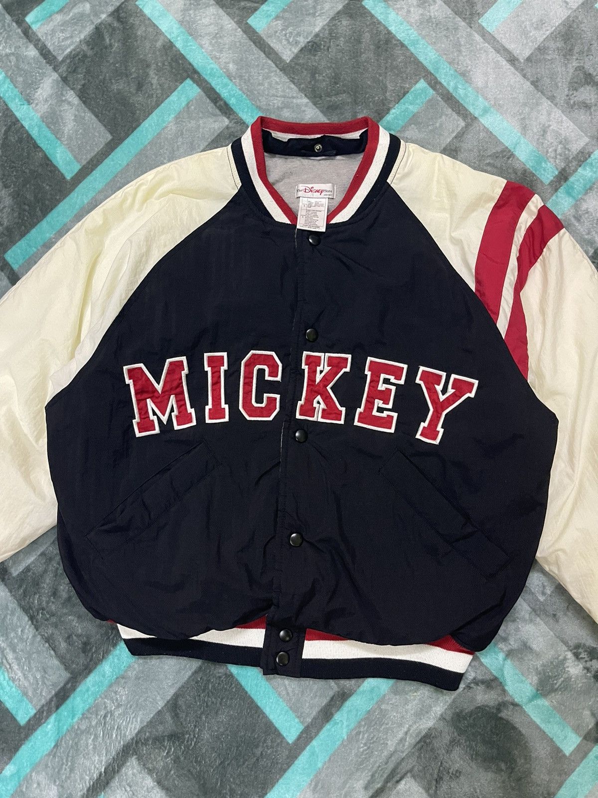 Disney 📌Binding Offer📌 VINTAGE DISNEY MICKEY MOUSE VARSITY JACKET Size US S / EU 44-46 / 1 - 3 Thumbnail