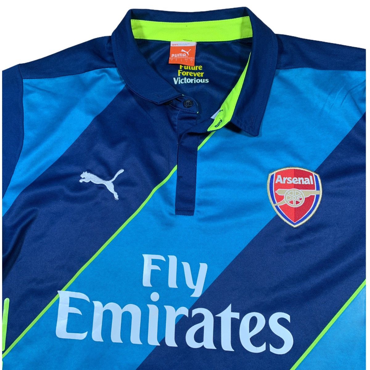 Puma × Vintage Puma Arsenal 3rd Shirt 2014-15 Blue Green Soccer jersey Size US L / EU 52-54 / 3 - 2 Thumbnail