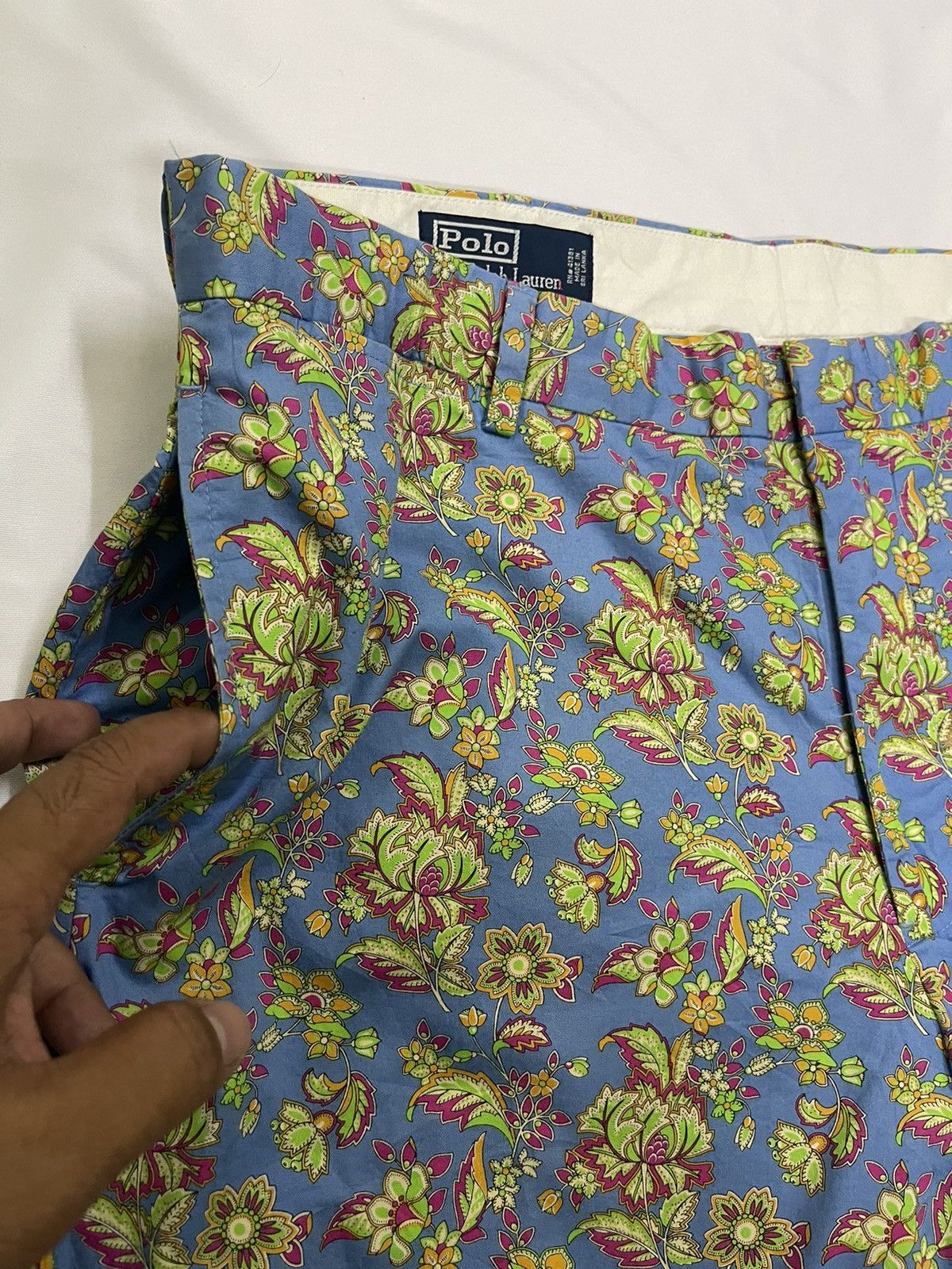 Polo Ralph Lauren VINTAGE POLO RALPH LAUREN FLORAL BRIGHT PAISLEY PANTS Size US 35 - 4 Thumbnail
