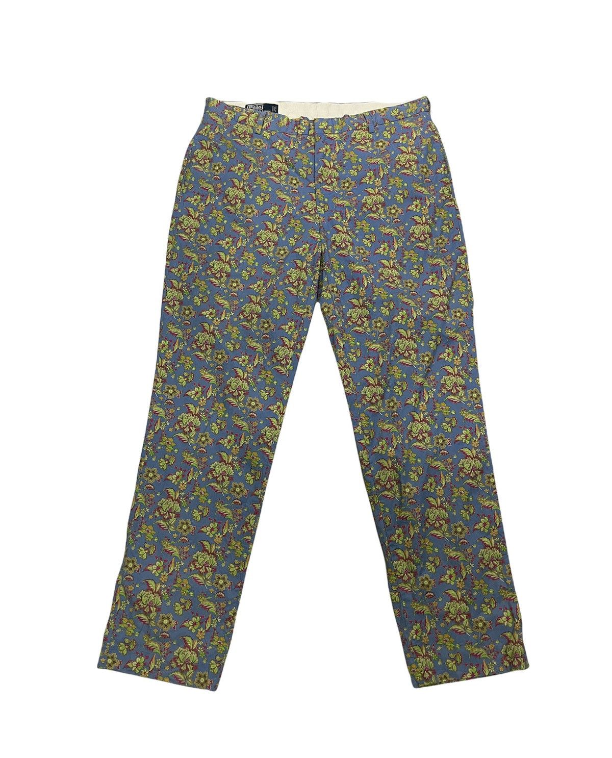 Polo Ralph Lauren VINTAGE POLO RALPH LAUREN FLORAL BRIGHT PAISLEY PANTS Size US 35 - 2 Thumbnail