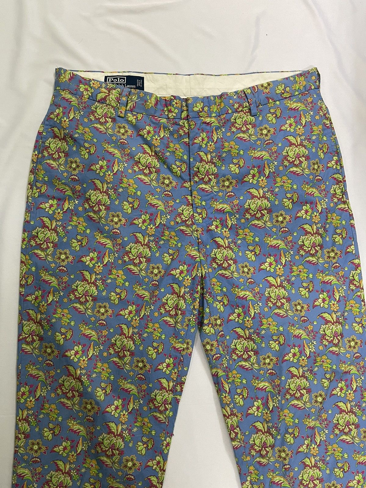 Polo Ralph Lauren VINTAGE POLO RALPH LAUREN FLORAL BRIGHT PAISLEY PANTS Size US 35 - 3 Thumbnail