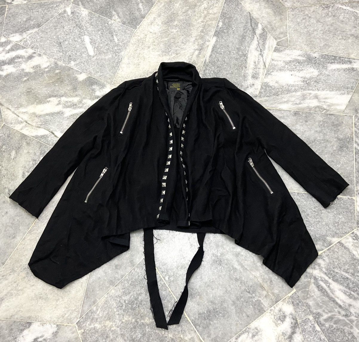Japanese Brand Wool shrug Spikes deconstructed coat/cloaks Size US M / EU 48-50 / 2 - 4 Thumbnail