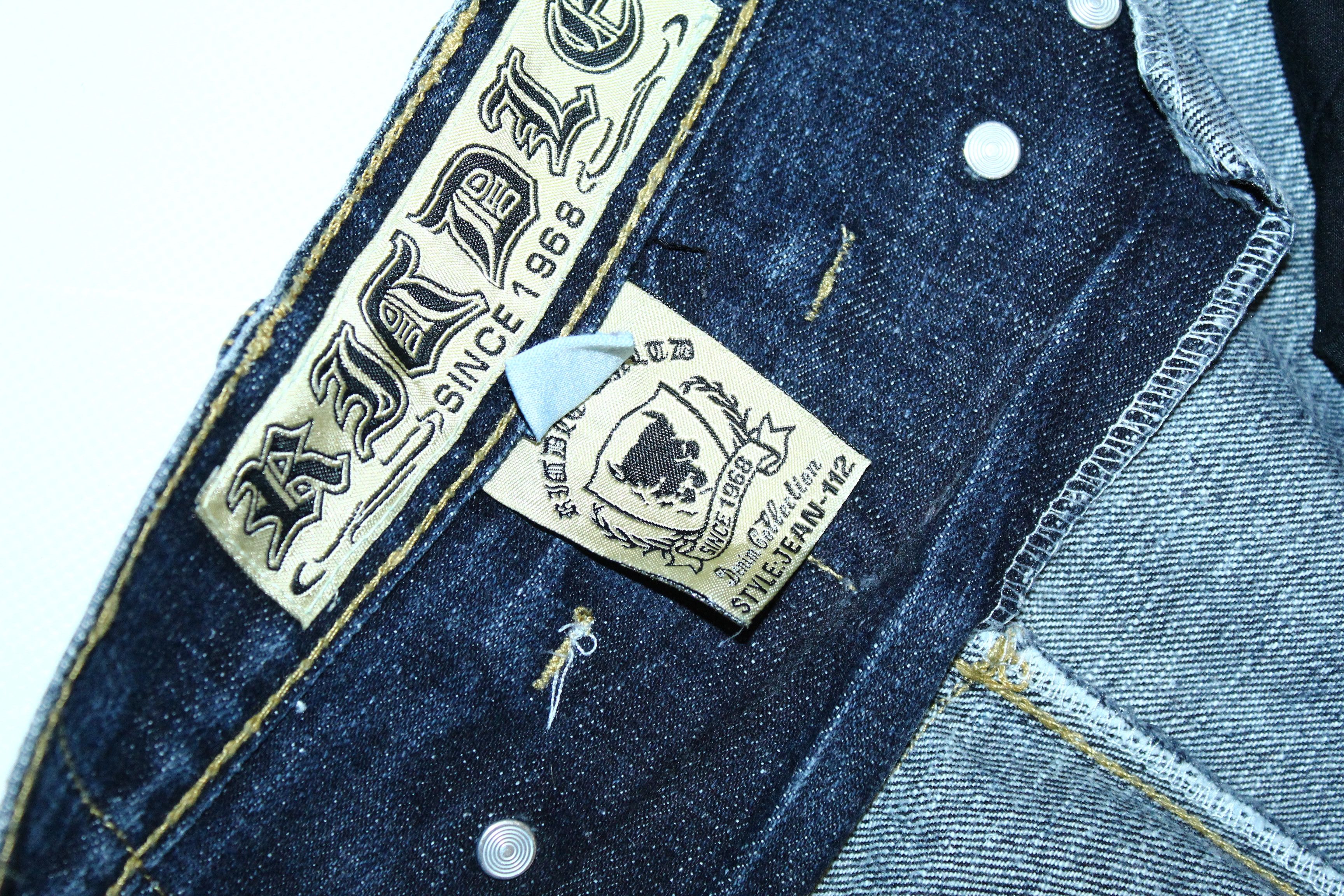 Japanese Brand 🔥STEALS🔥 Riddle Brand Dragon Embroidery Baggy Raw Jeans Size US 34 / EU 50 - 8 Thumbnail