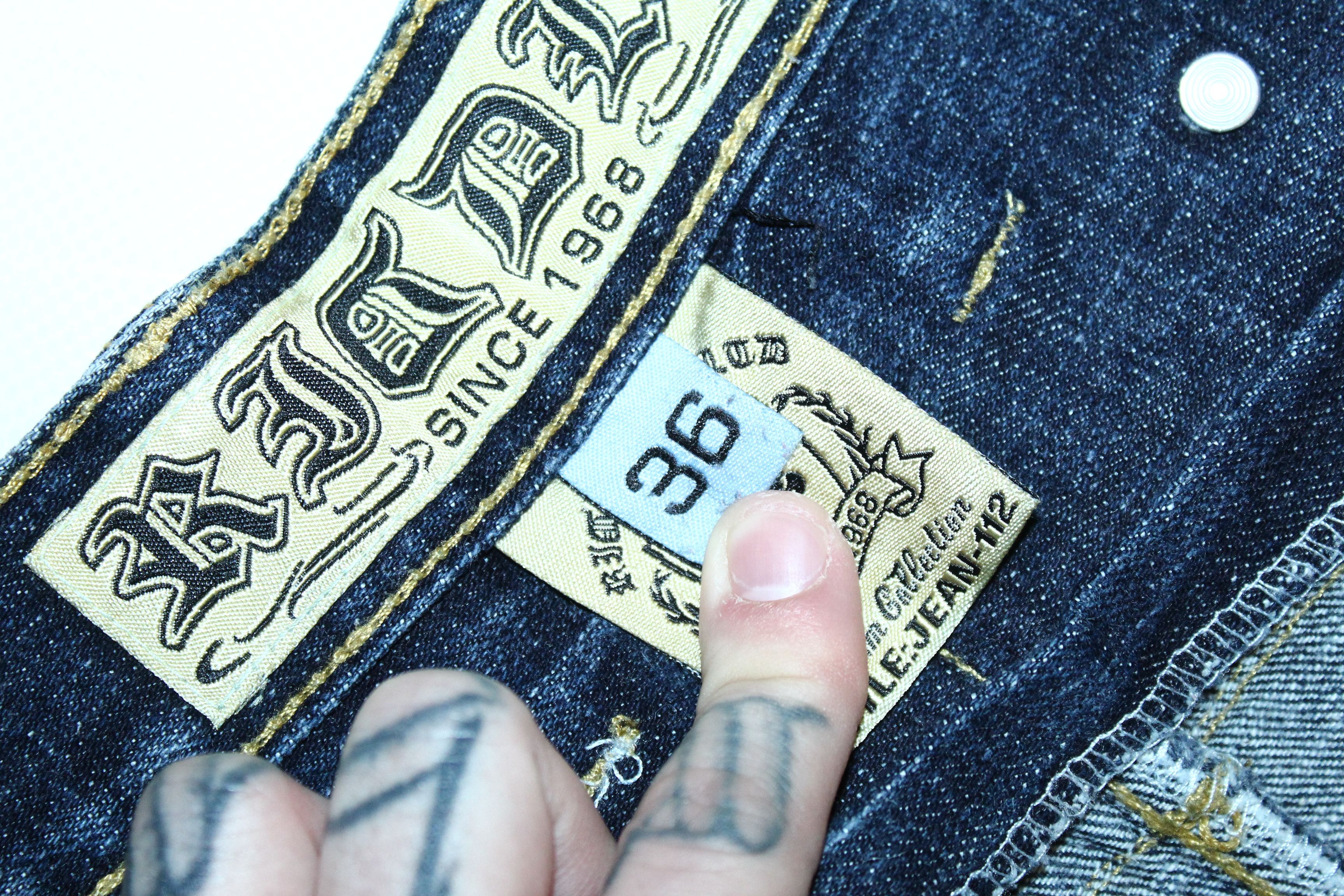 Japanese Brand 🔥STEALS🔥 Riddle Brand Dragon Embroidery Baggy Raw Jeans Size US 34 / EU 50 - 9 Thumbnail
