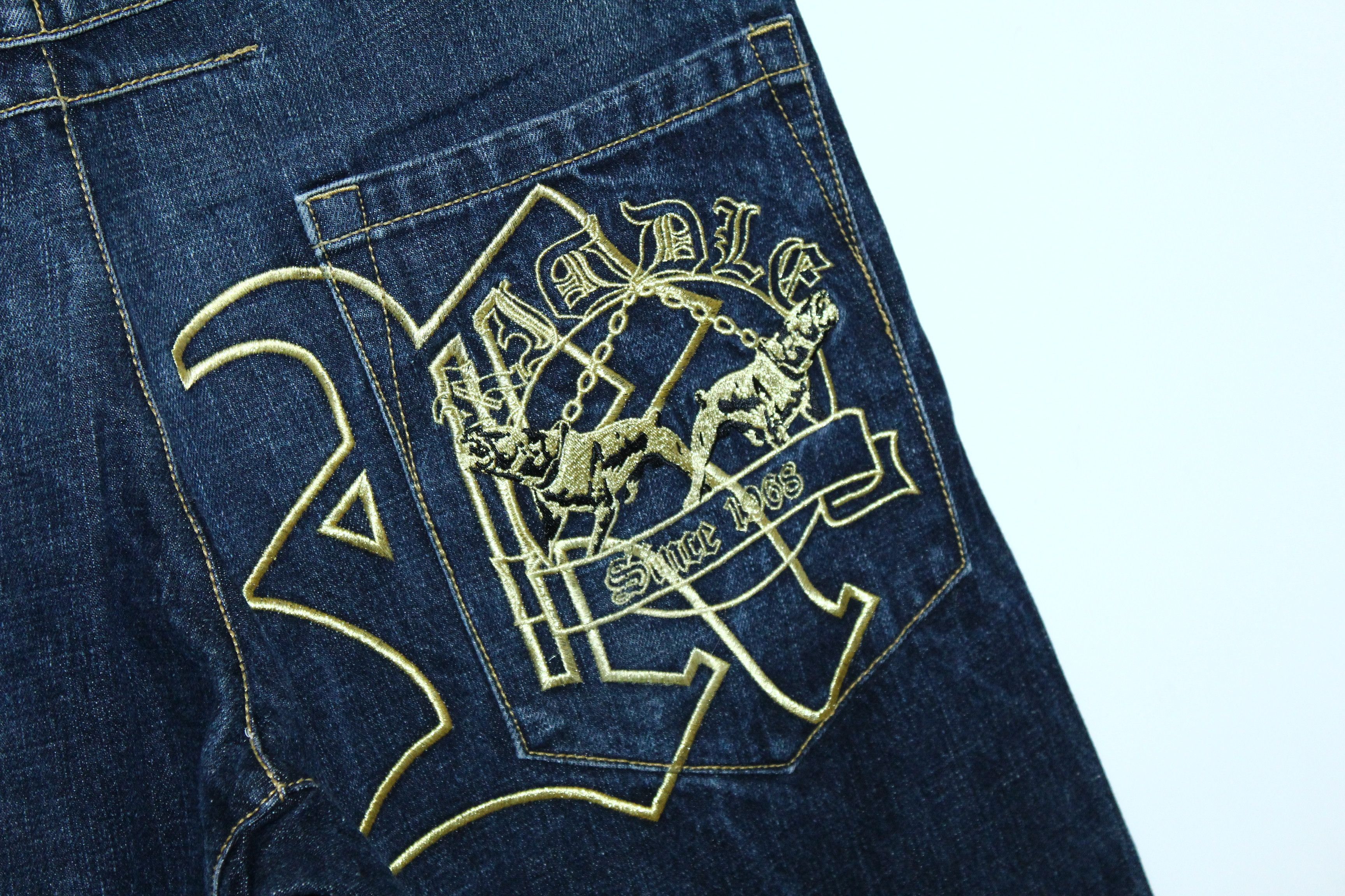 Japanese Brand 🔥STEALS🔥 Riddle Brand Dragon Embroidery Baggy Raw Jeans Size US 34 / EU 50 - 5 Thumbnail