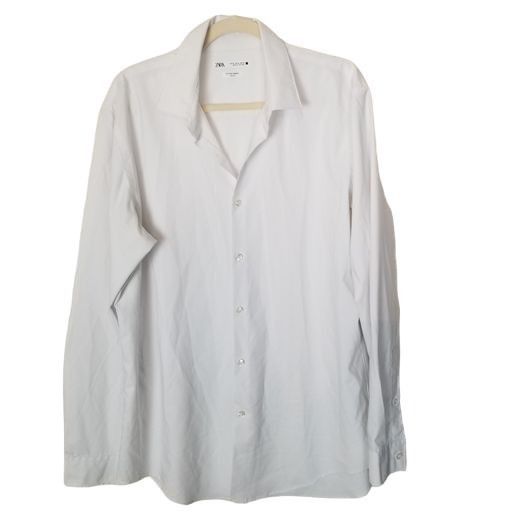 Zara ZARA XL Long Sleeves Active Fabric Slim Fit Button Up Shirt Grailed
