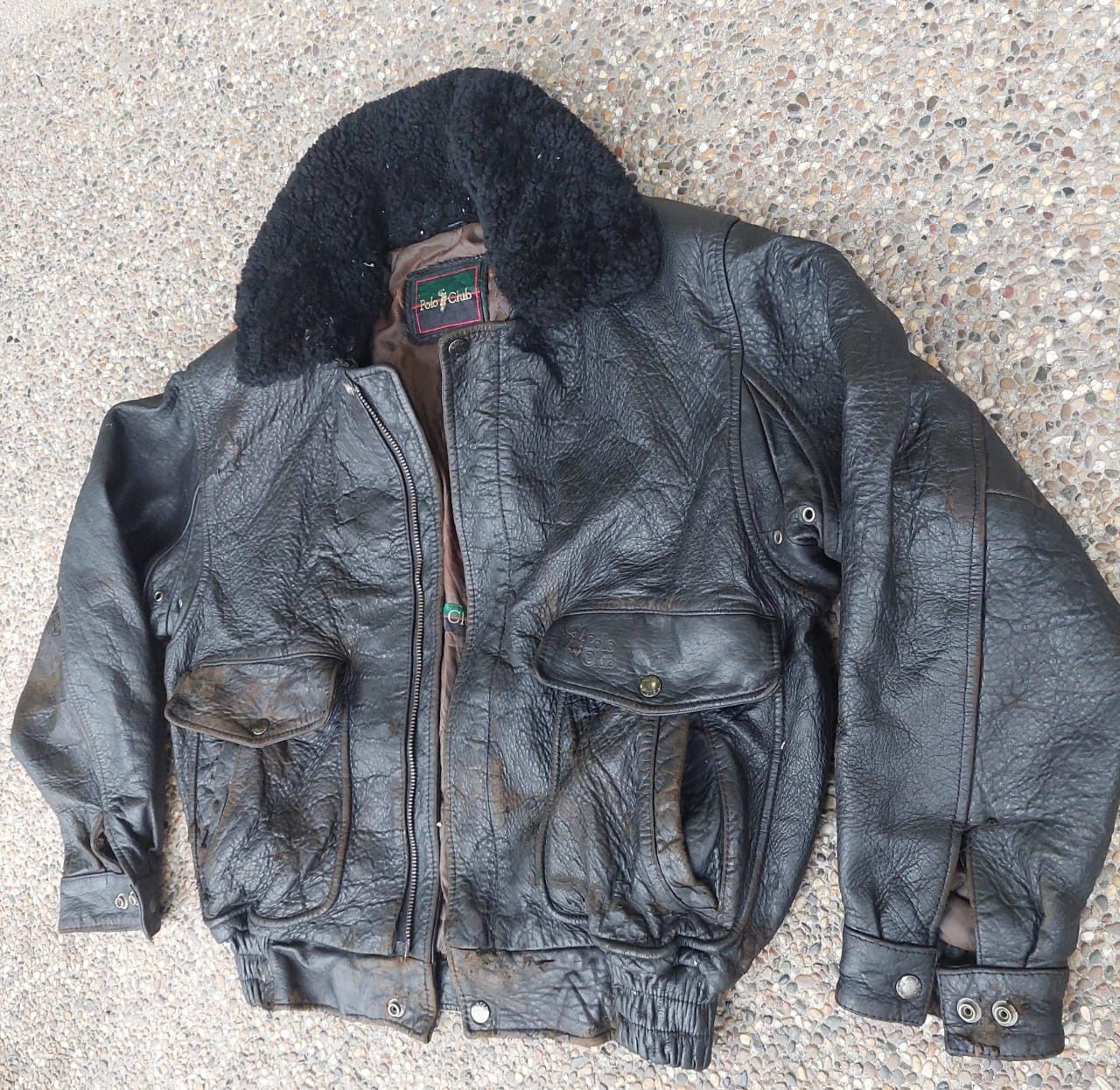 Freewheelers × Genuine Leather × Vintage VINTAGE COWHIDE POLO CLUB SPELLOUT BOMBER LEATHER JACKET Size US M / EU 48-50 / 2 - 5 Thumbnail