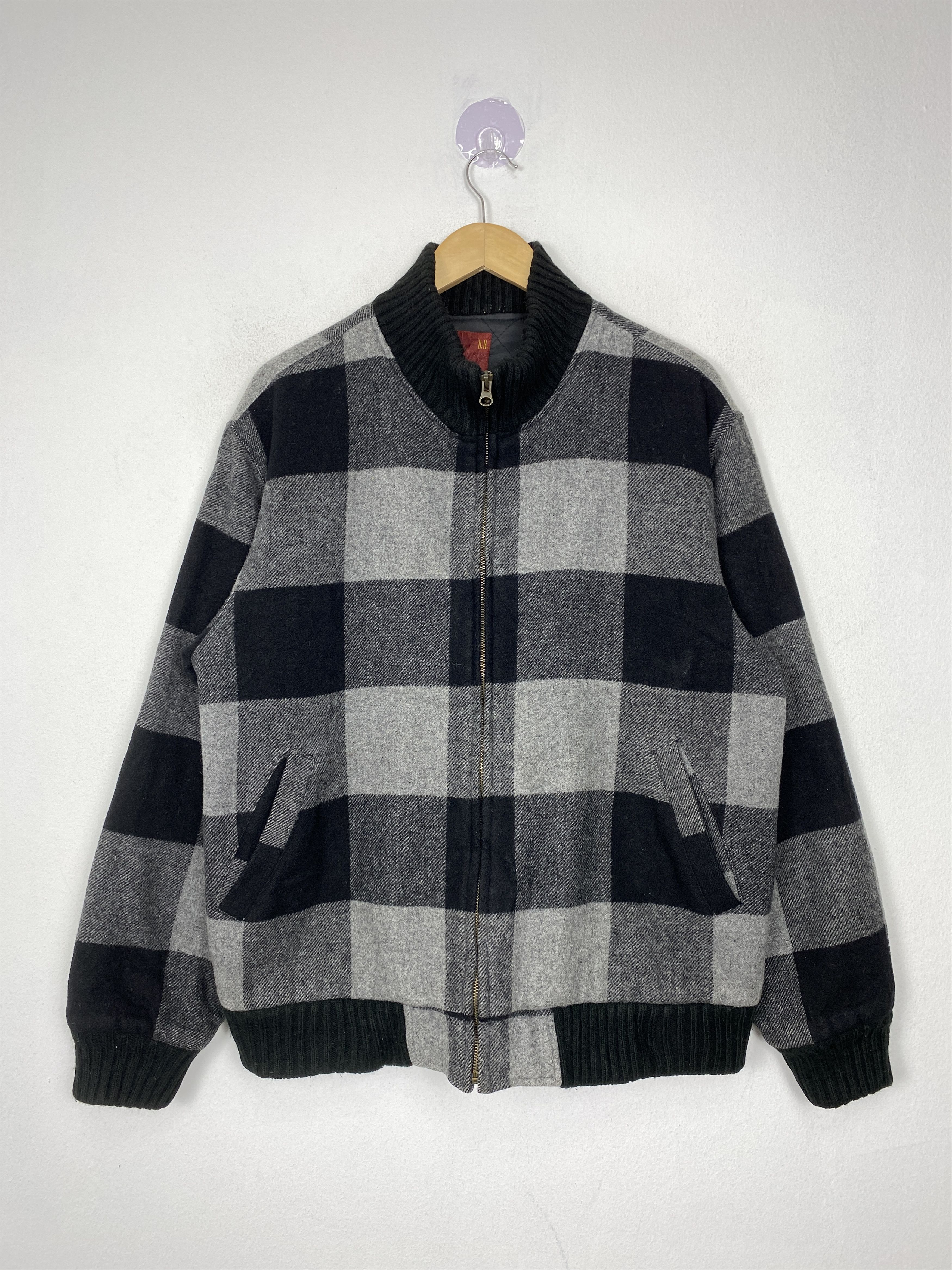 Japanese Brand Vintage Dog House Plaid Flannel Bomber Jacket - Size L Size US L / EU 52-54 / 3 - 1 Thumbnail