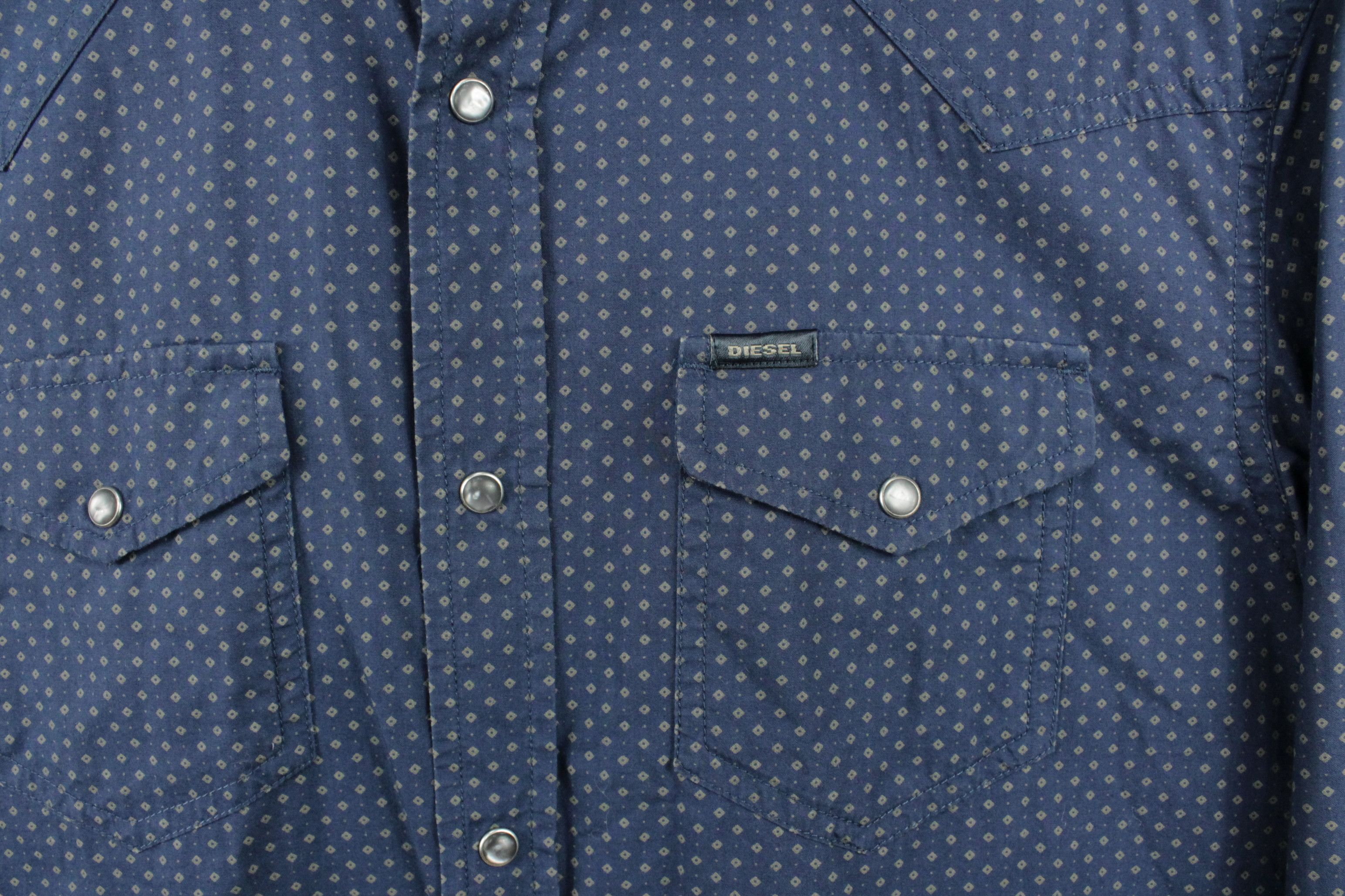 Diesel Diesel Slim Fit Casual Dress Blue Shirt Size US S / EU 44-46 / 1 - 4 Thumbnail