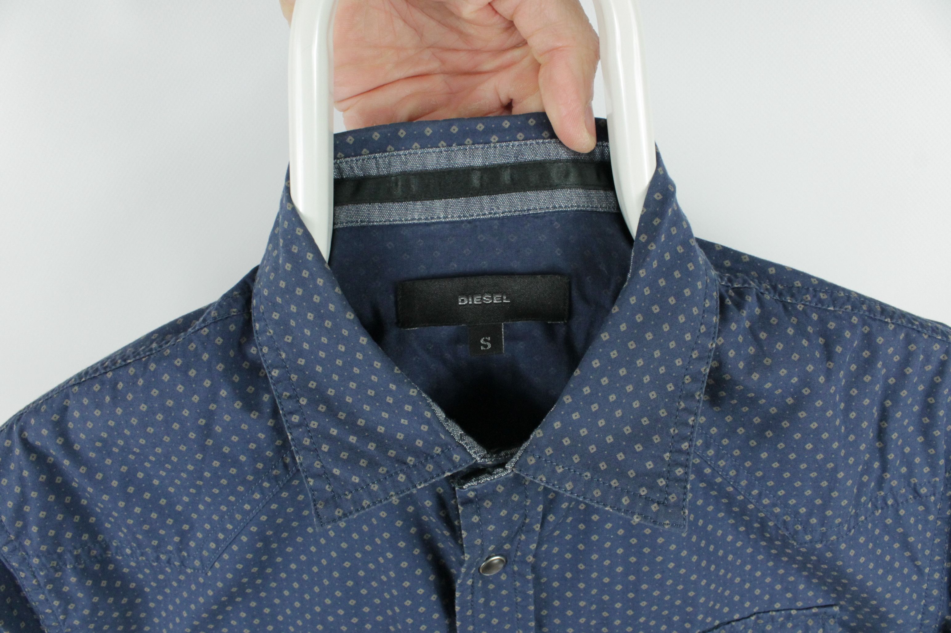 Diesel Diesel Slim Fit Casual Dress Blue Shirt Size US S / EU 44-46 / 1 - 3 Thumbnail