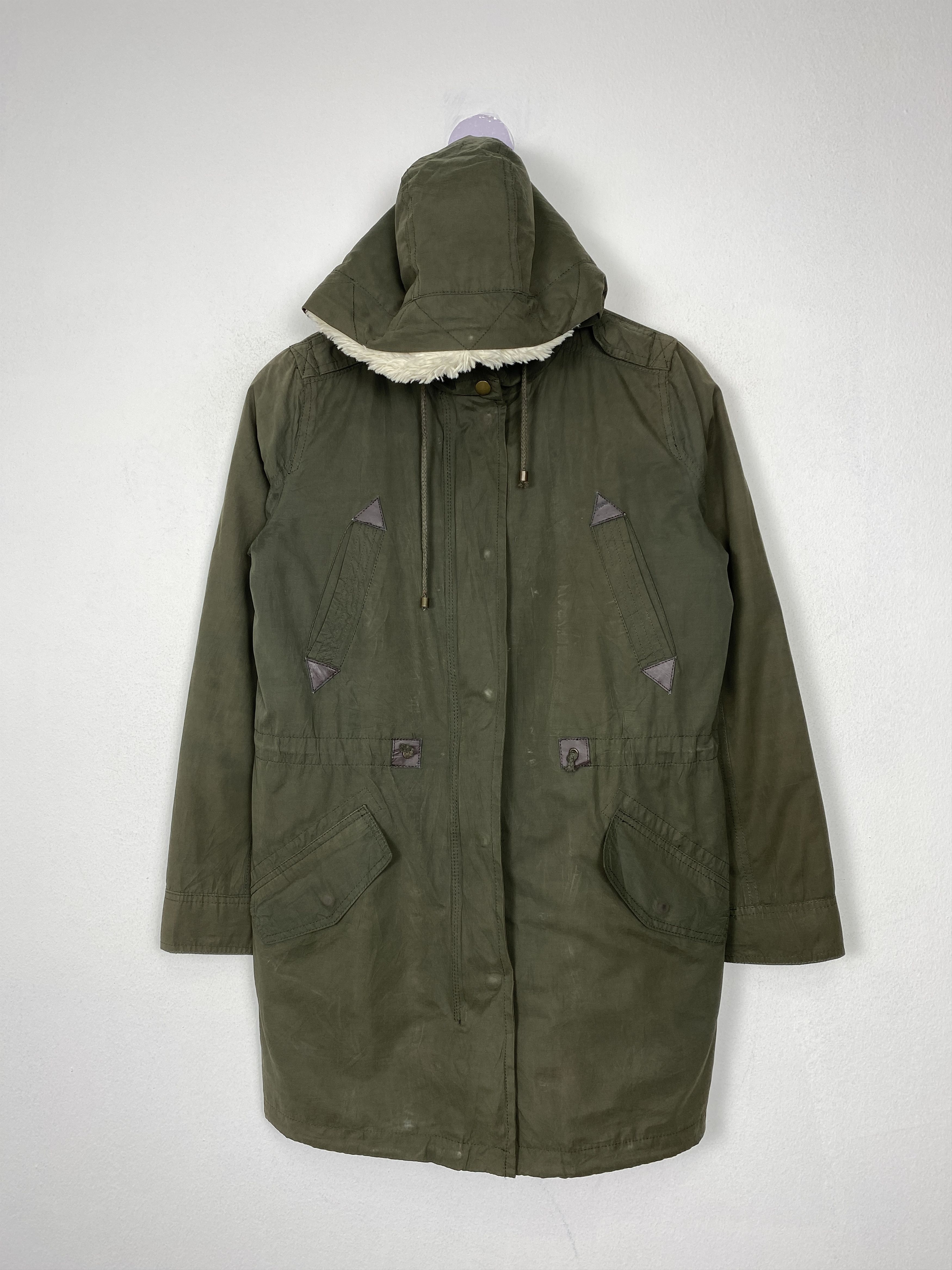 Mango Vintage Mango Sherpa Hoodie Quilted Lining Parka Jacket Size US S / EU 44-46 / 1 - 1 Thumbnail