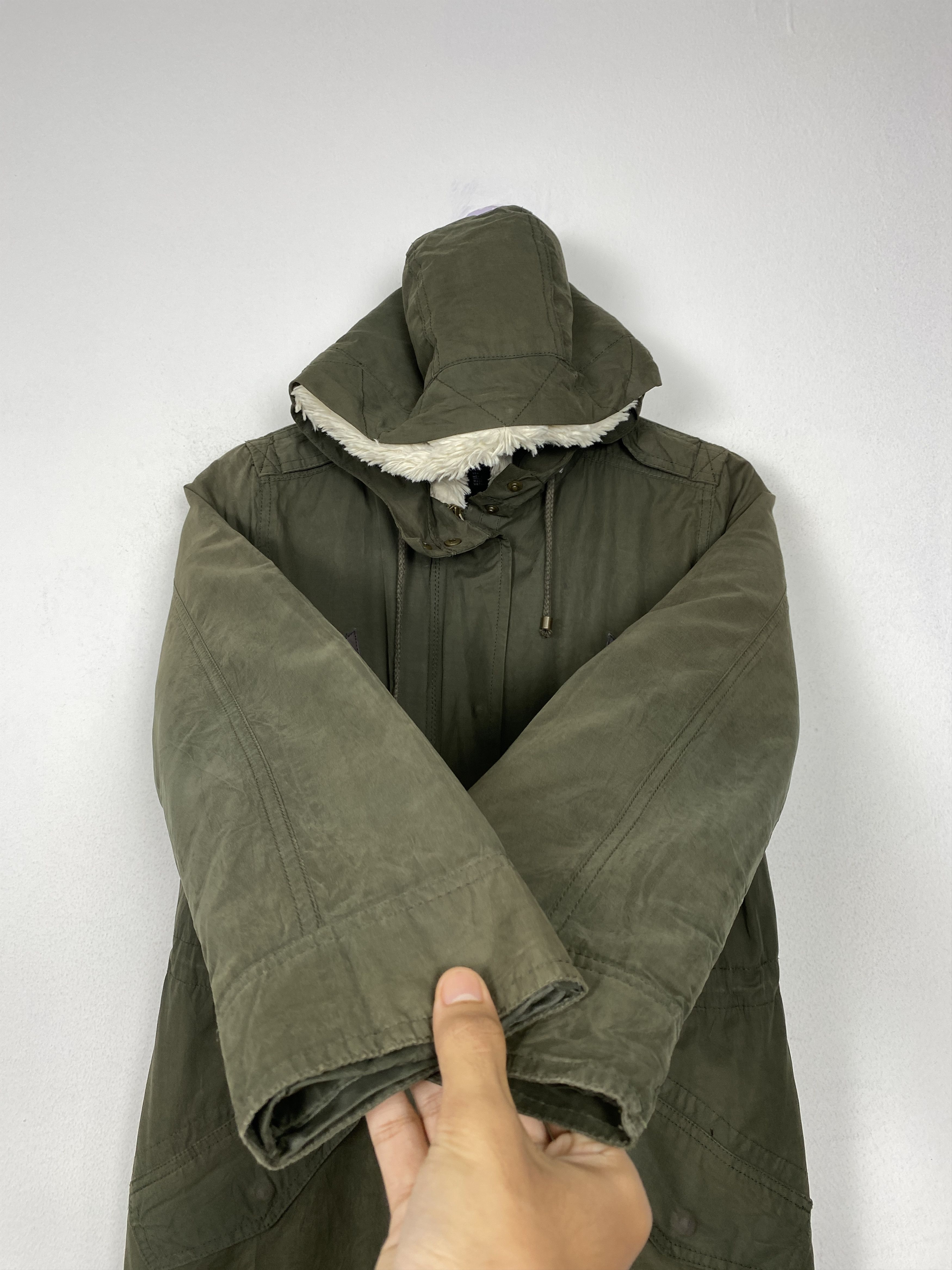 Mango Vintage Mango Sherpa Hoodie Quilted Lining Parka Jacket Size US S / EU 44-46 / 1 - 5 Thumbnail