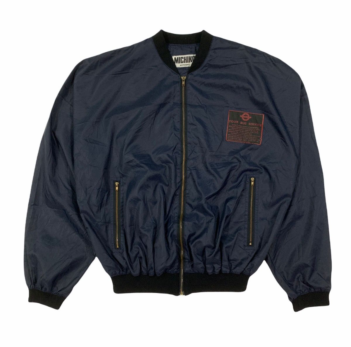 Japanese Brand × Michiko Koshino London × Yoshiyuki Konishi 🎌 Michiko Koshino London SpellOut Bondage Bomber Jacket Size US M / EU 48-50 / 2 - 2 Thumbnail