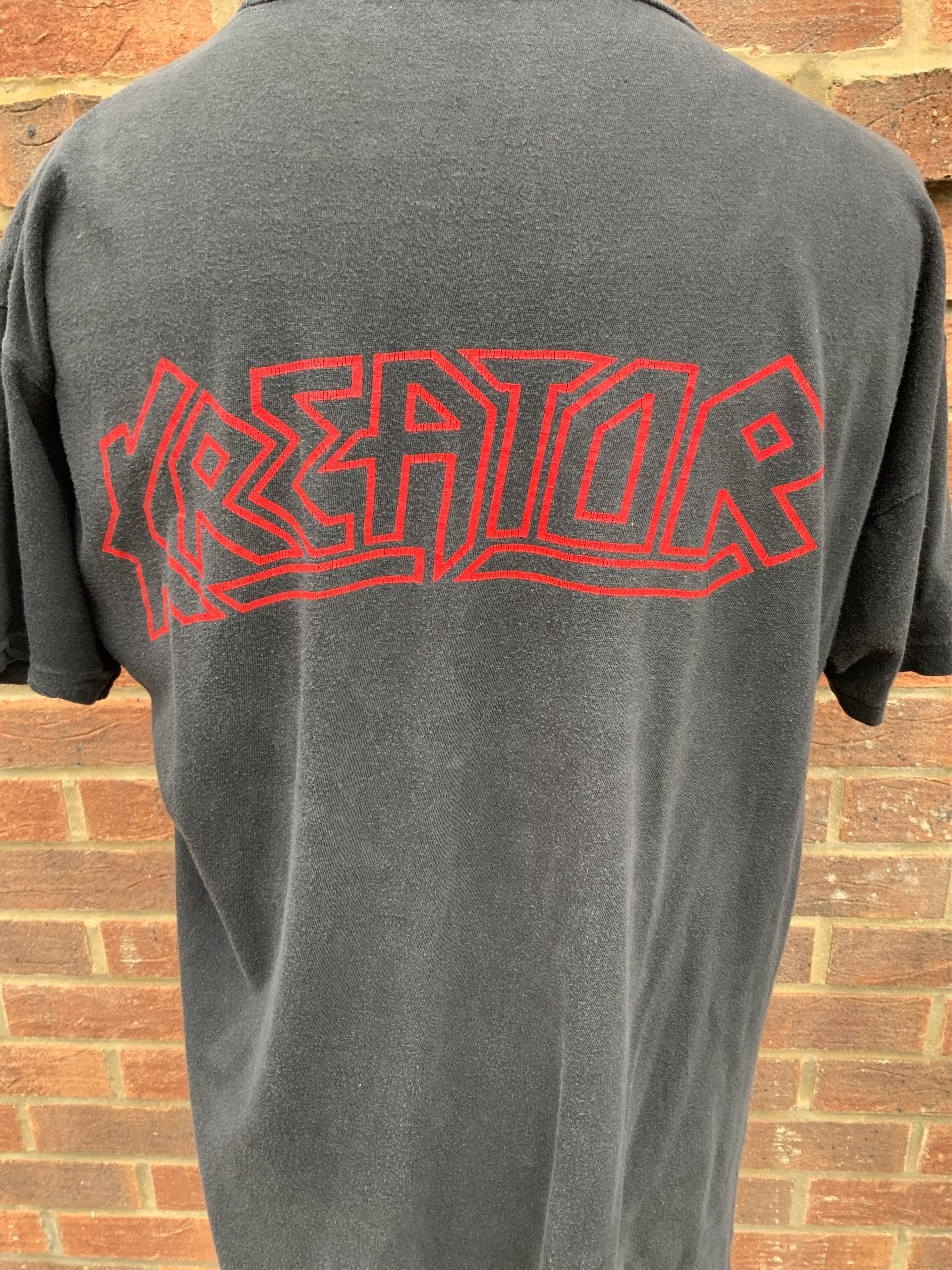Vintage Rare Kreator Behind Mirror 1987 shirt thrash metal band tee Size US L / EU 52-54 / 3 - 6 Thumbnail