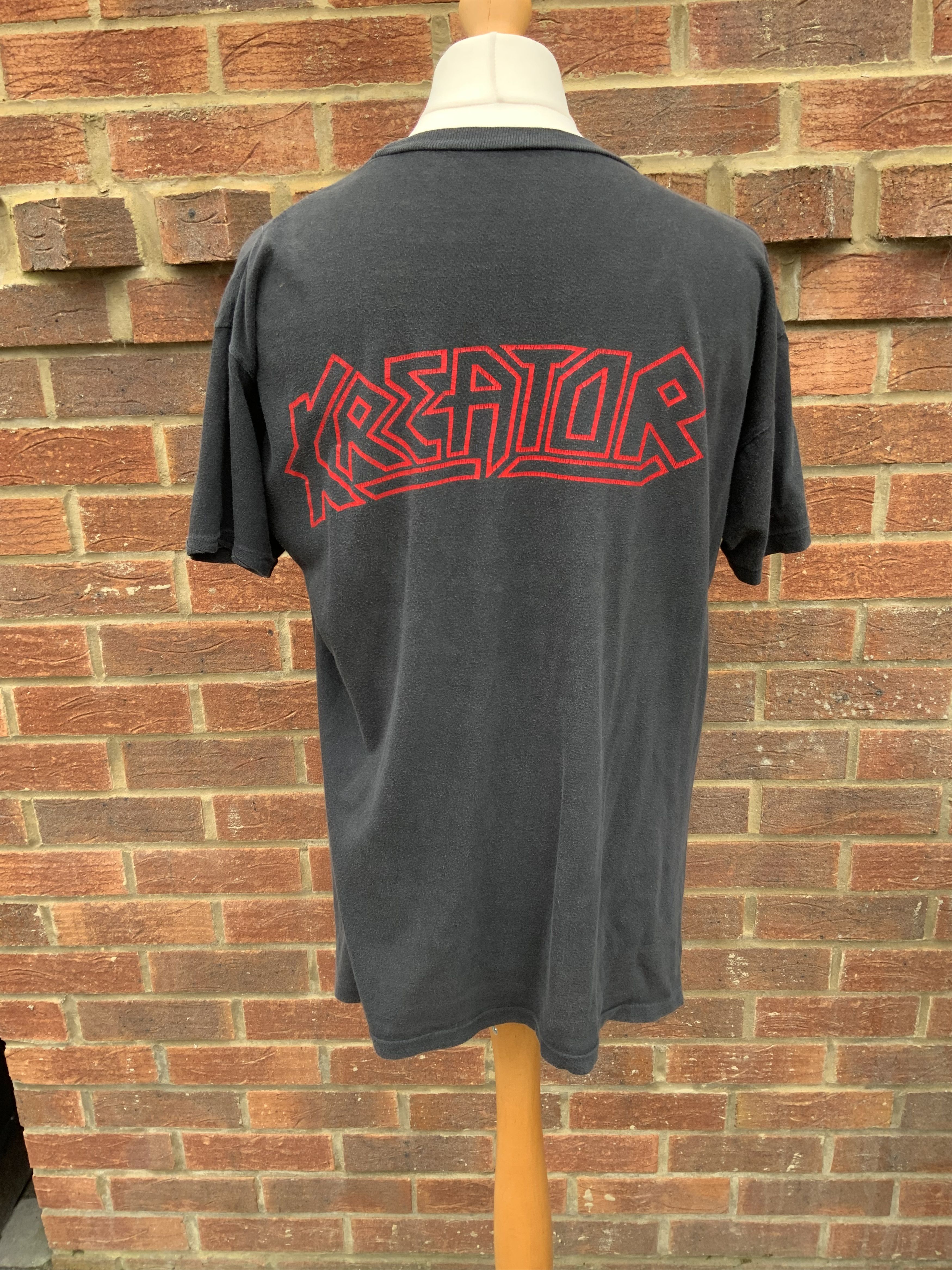 Vintage Rare Kreator Behind Mirror 1987 shirt thrash metal band tee Size US L / EU 52-54 / 3 - 5 Thumbnail