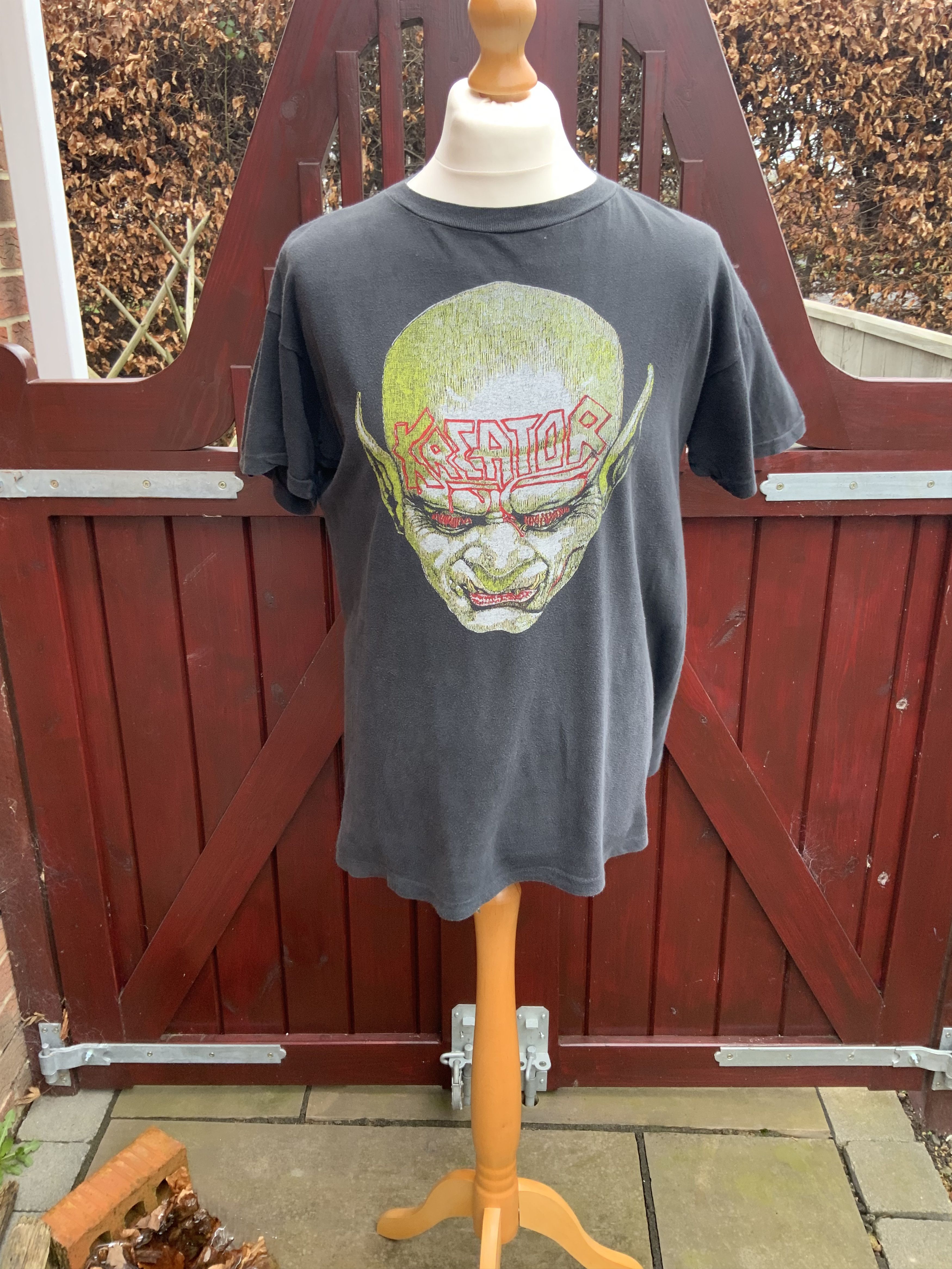 Vintage Rare Kreator Behind Mirror 1987 shirt thrash metal band tee Size US L / EU 52-54 / 3 - 8 Thumbnail