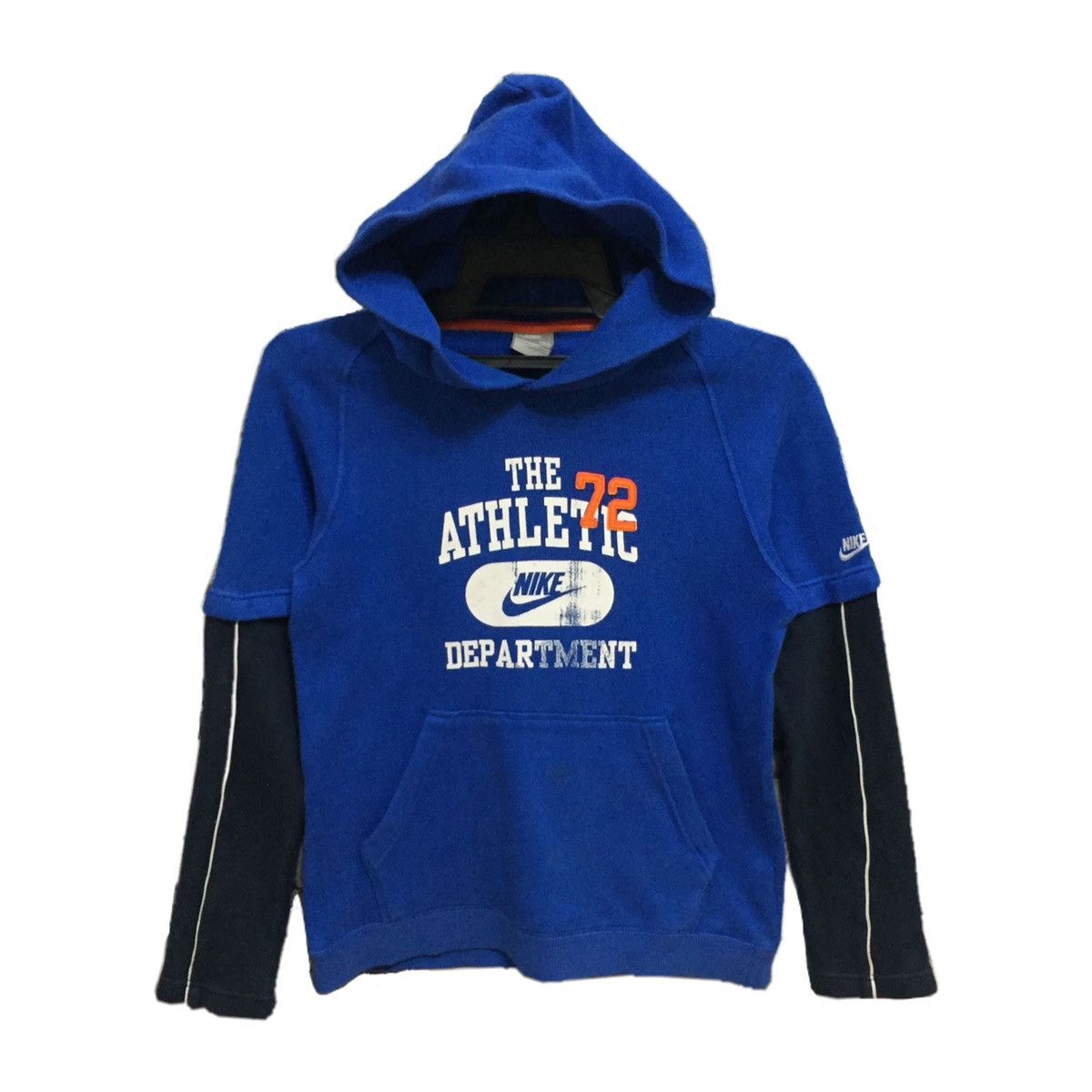 Nike Vintage Nike hoodie spellout big logo size 150 fit S blue Size US S / EU 44-46 / 1 - 1 Thumbnail