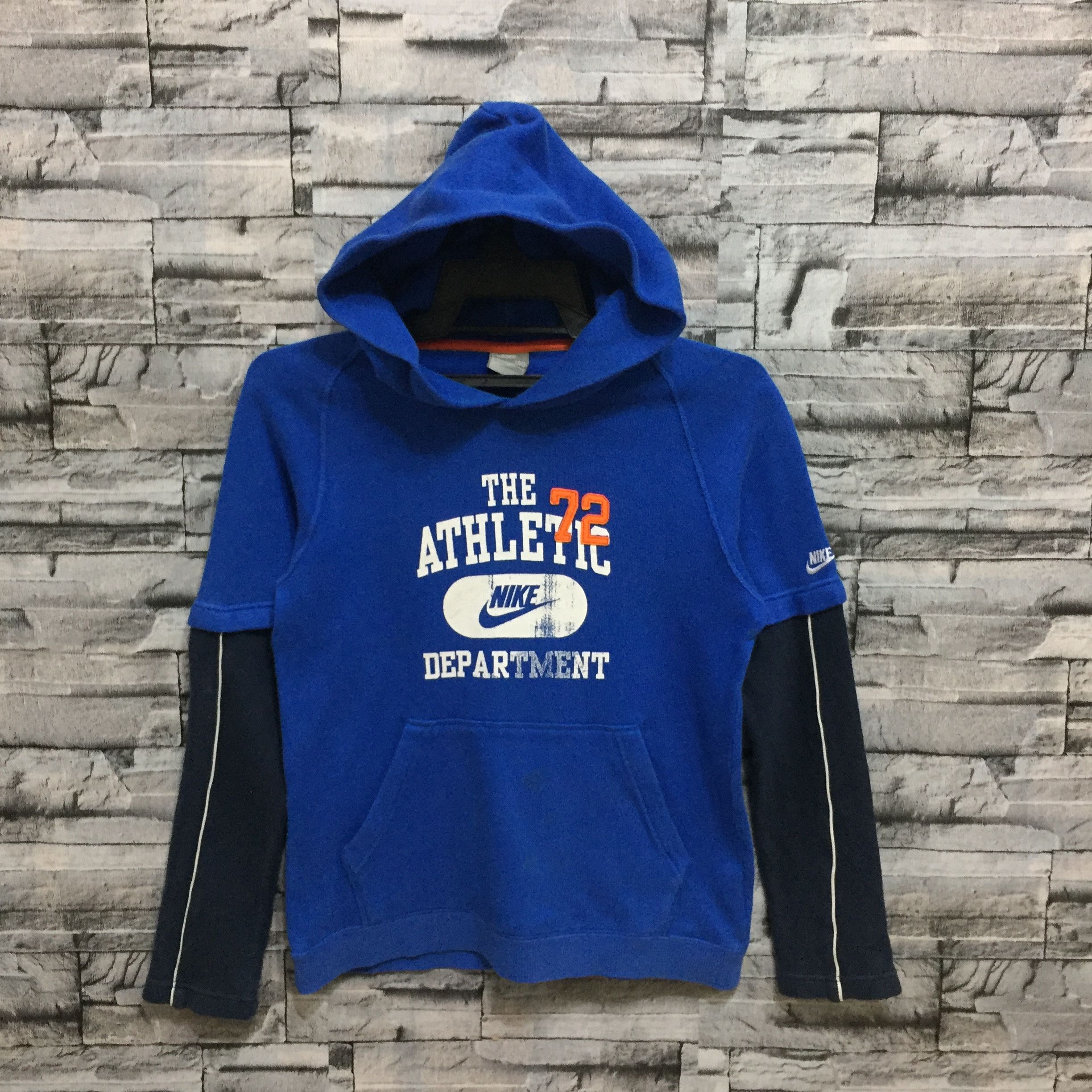 Nike Vintage Nike hoodie spellout big logo size 150 fit S blue Size US S / EU 44-46 / 1 - 2 Thumbnail