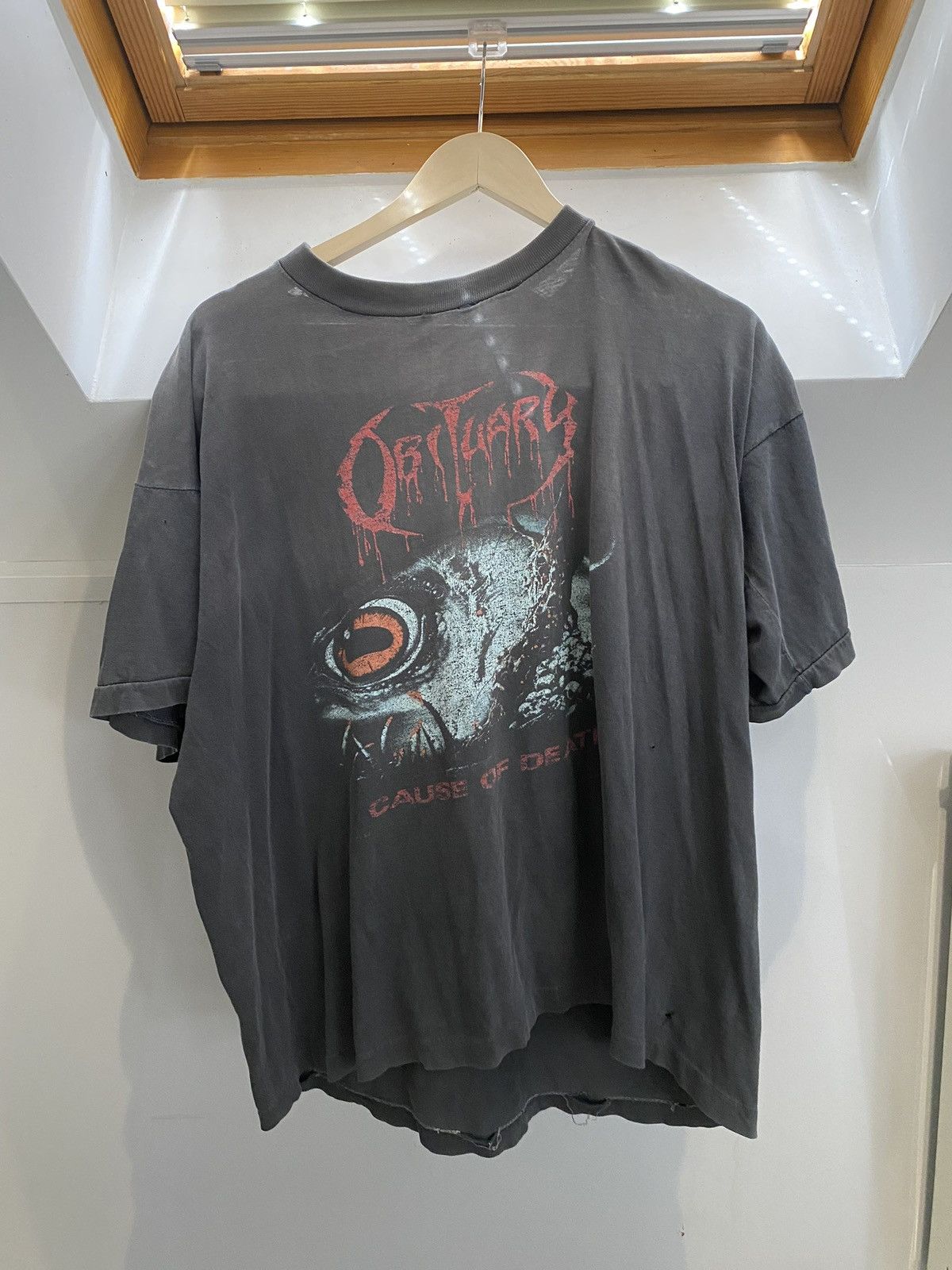 Band Tees × Rock Band × Vintage Washed Vintage Obituary 90’S Rare Band