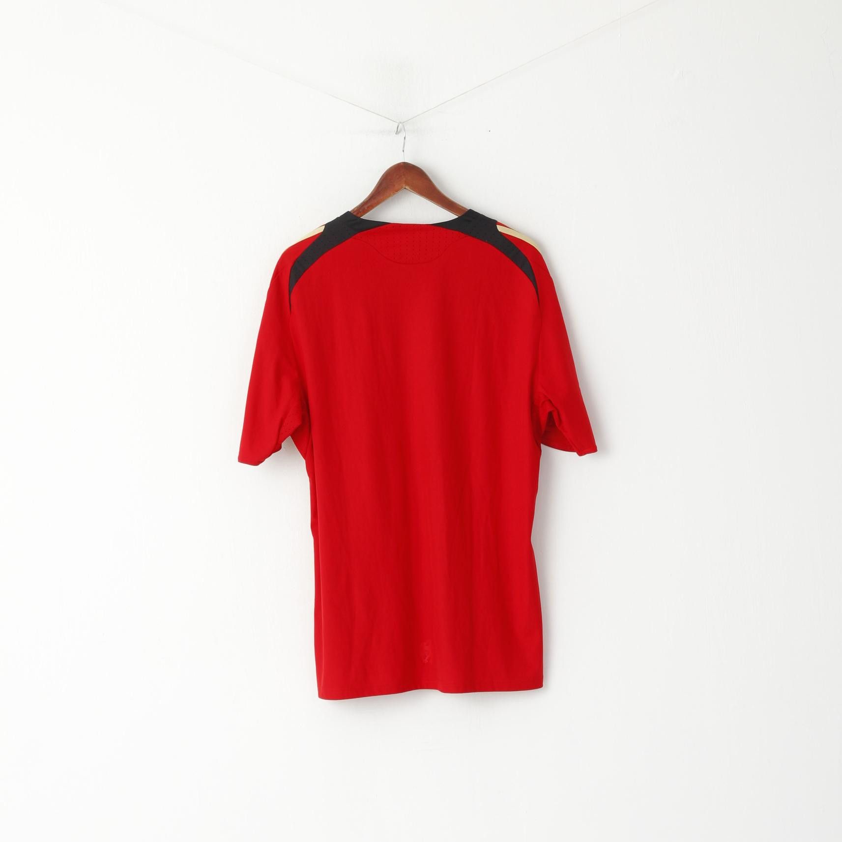 Adidas Adidas Men XL Shirt Red Deutscher Fussball Bund 4910 Size US XL / EU 56 / 4 - 7 Thumbnail