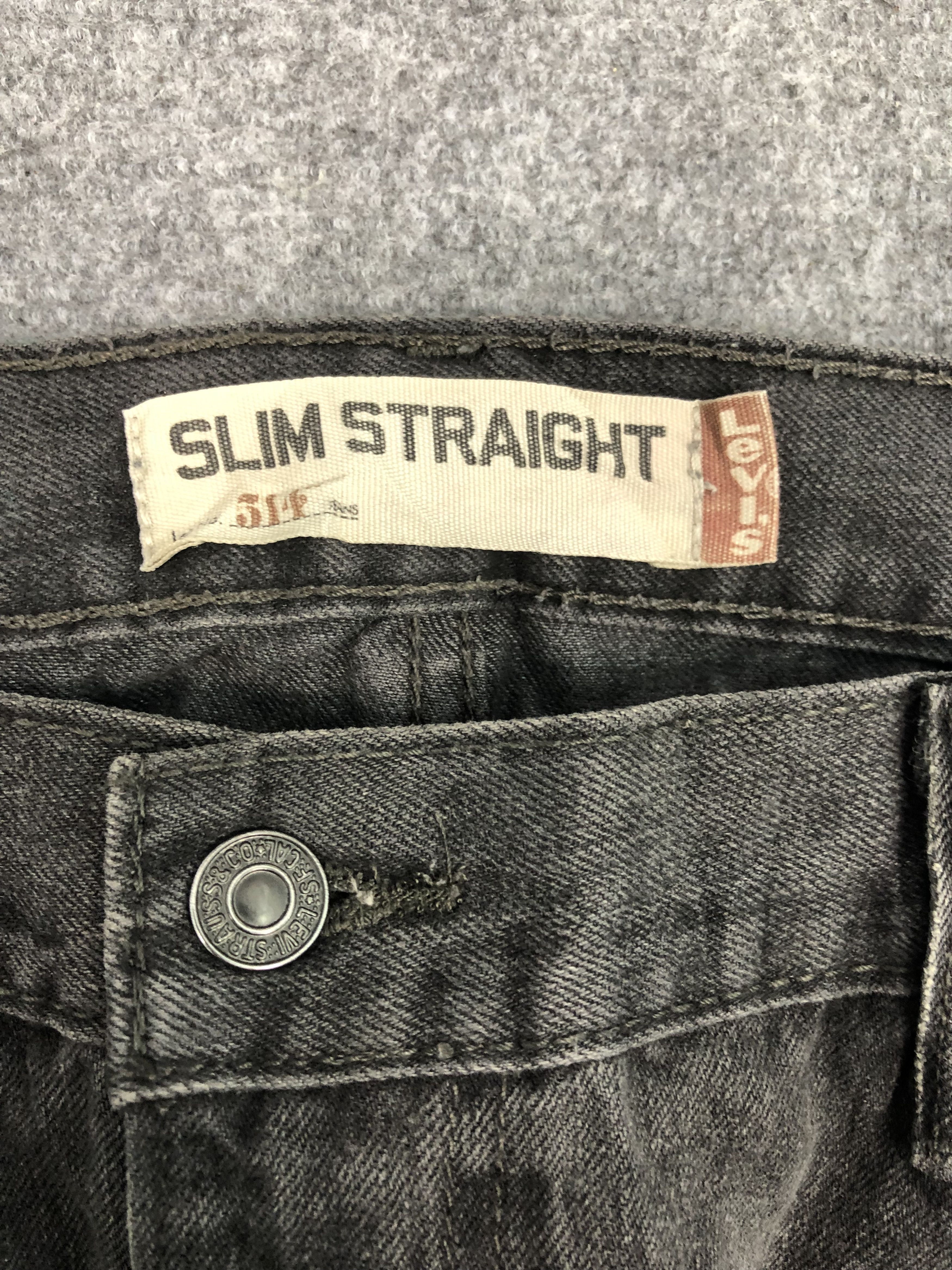 Vintage Levis 514 Slim Straight Faded Black Jeans DP0280
