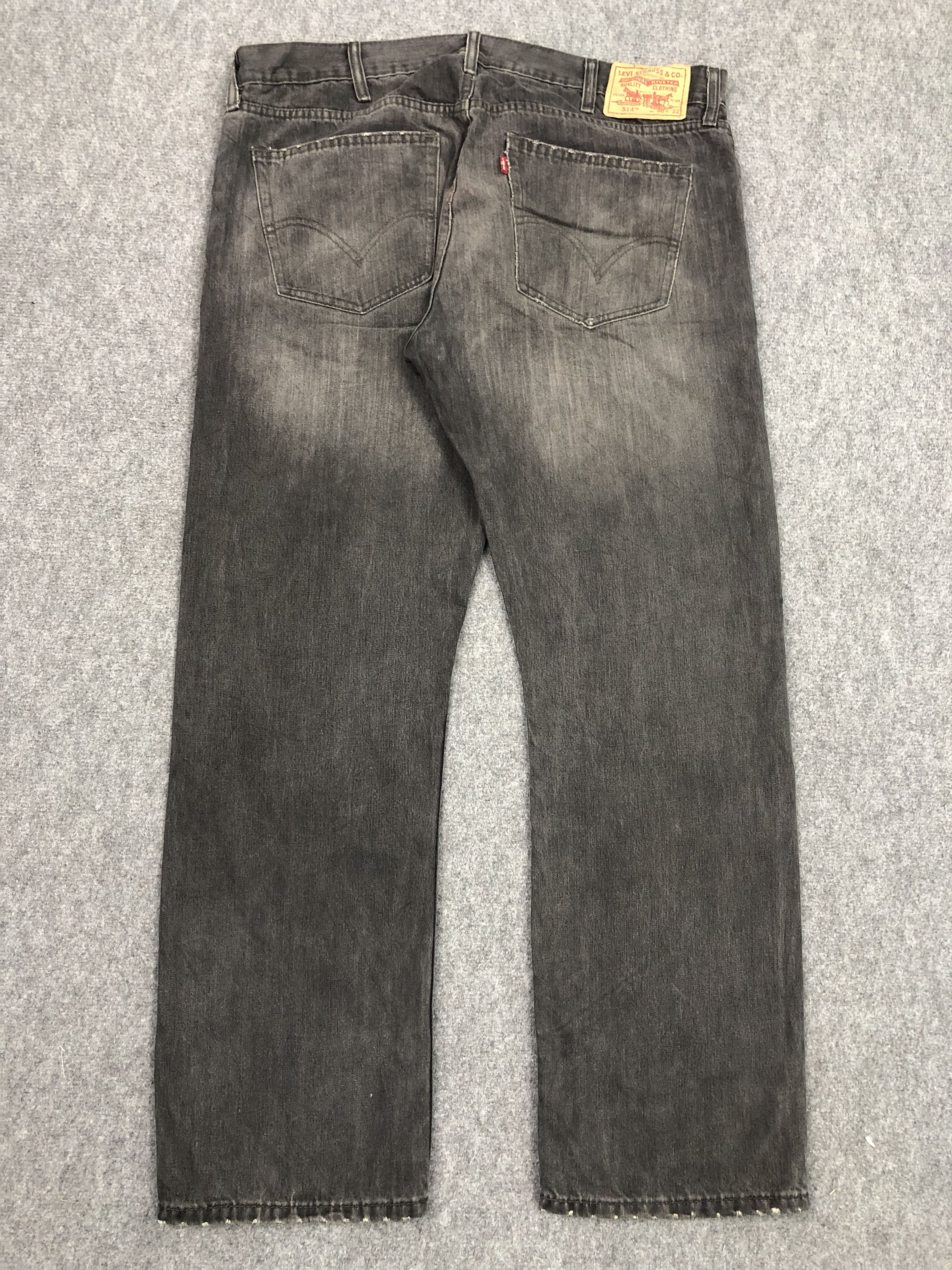 Vintage Levis 514 Slim Straight Faded Black Jeans DP0280