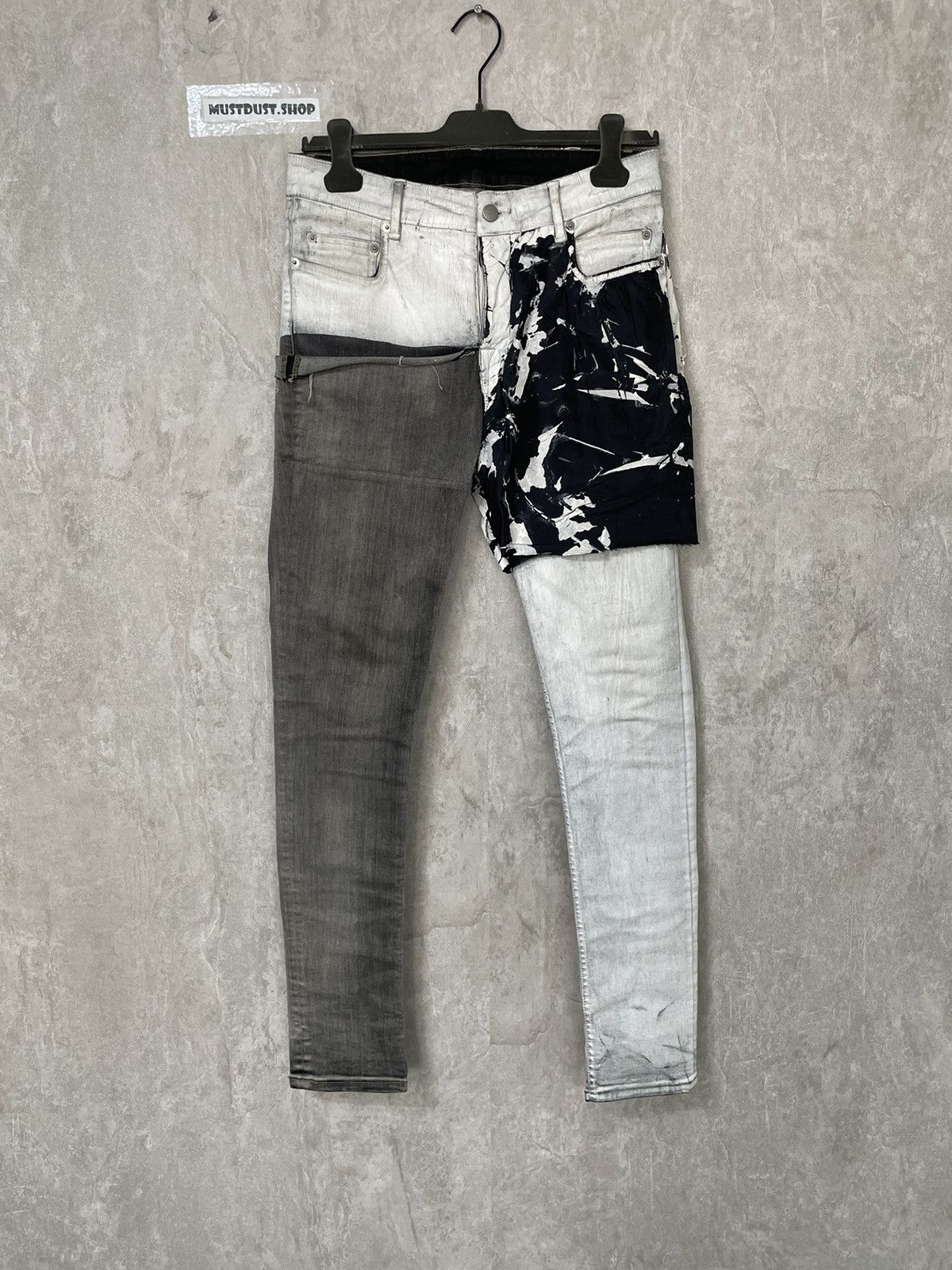 image of Rick Owens Tyrone Jean in White, Men's (Size 31)