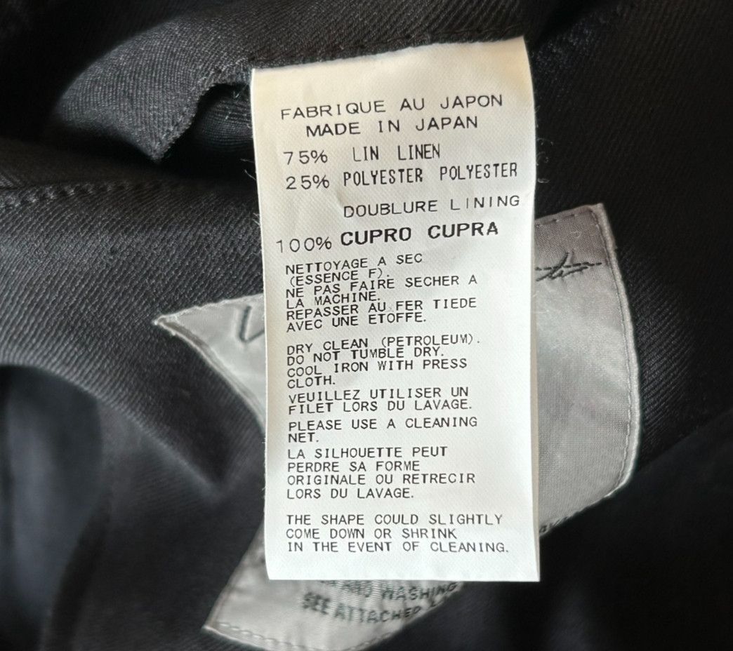 Yohji Yamamoto 16ss Agent Flax Suit