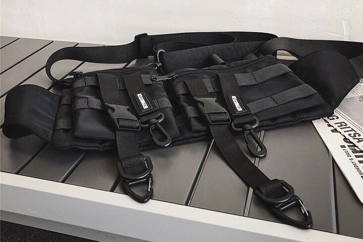 Japanese Brand × Vintage Utility grunge y2k 3 way buckle belt bag fanny pack Size ONE SIZE - 5 Thumbnail
