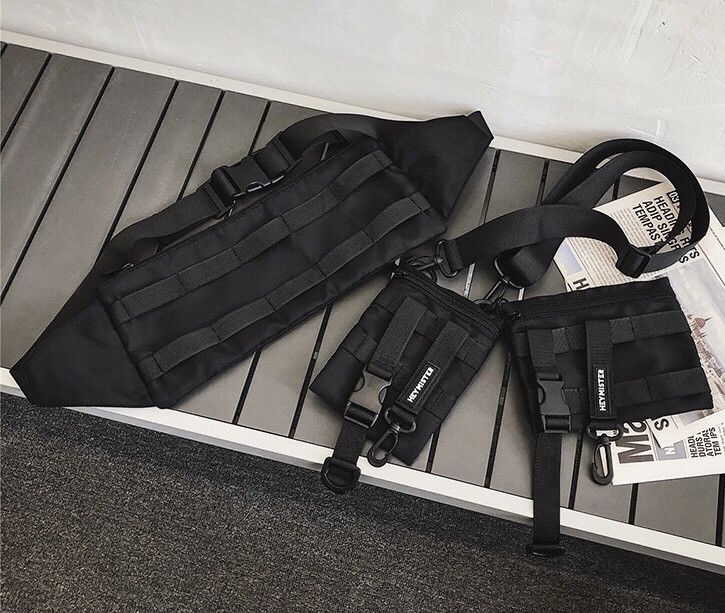 Japanese Brand × Vintage Utility grunge y2k 3 way buckle belt bag fanny pack Size ONE SIZE - 6 Thumbnail