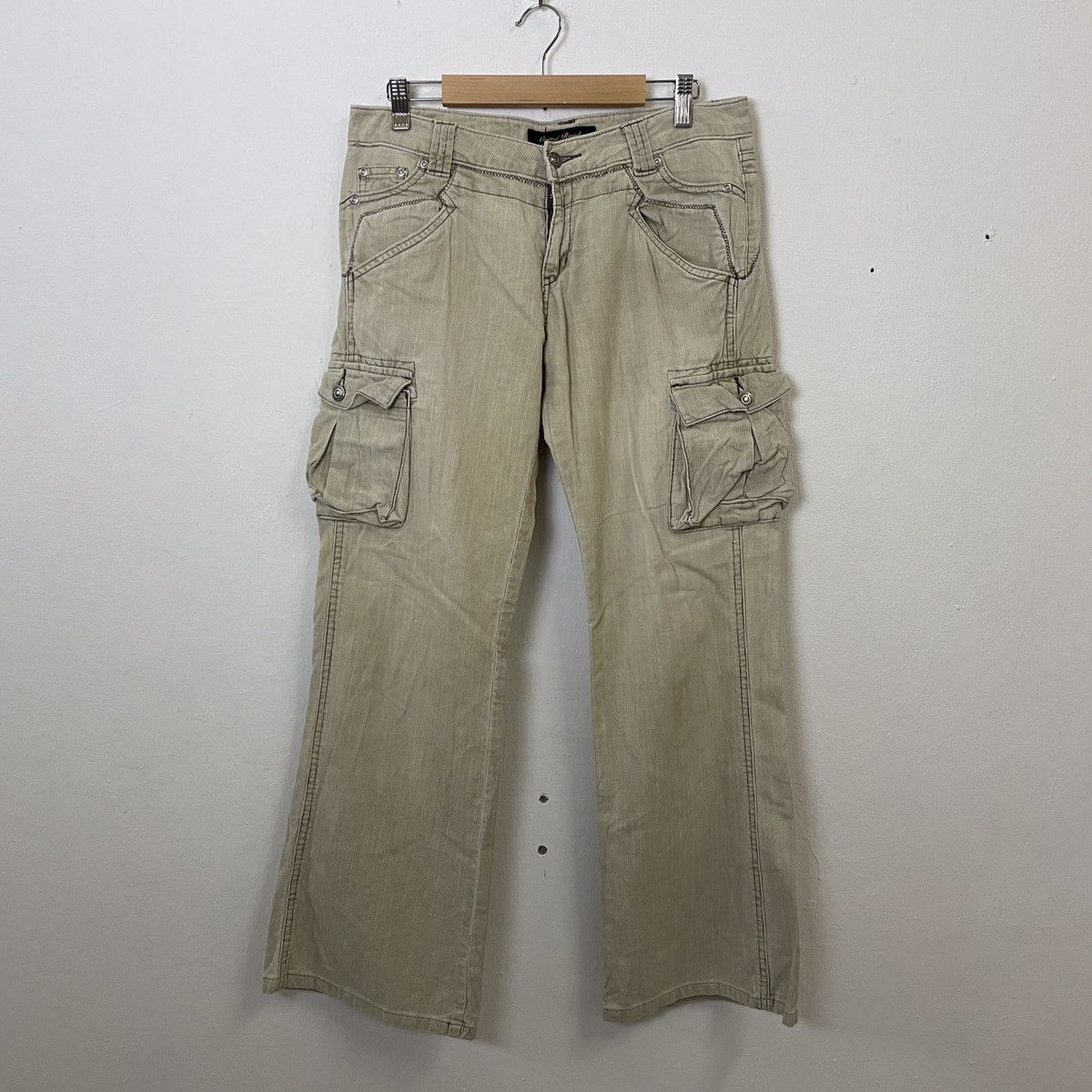 image of Camel Road Utility Multipocket Tactical Couduro Cargo Pants in Brown, Men's (Size 32)