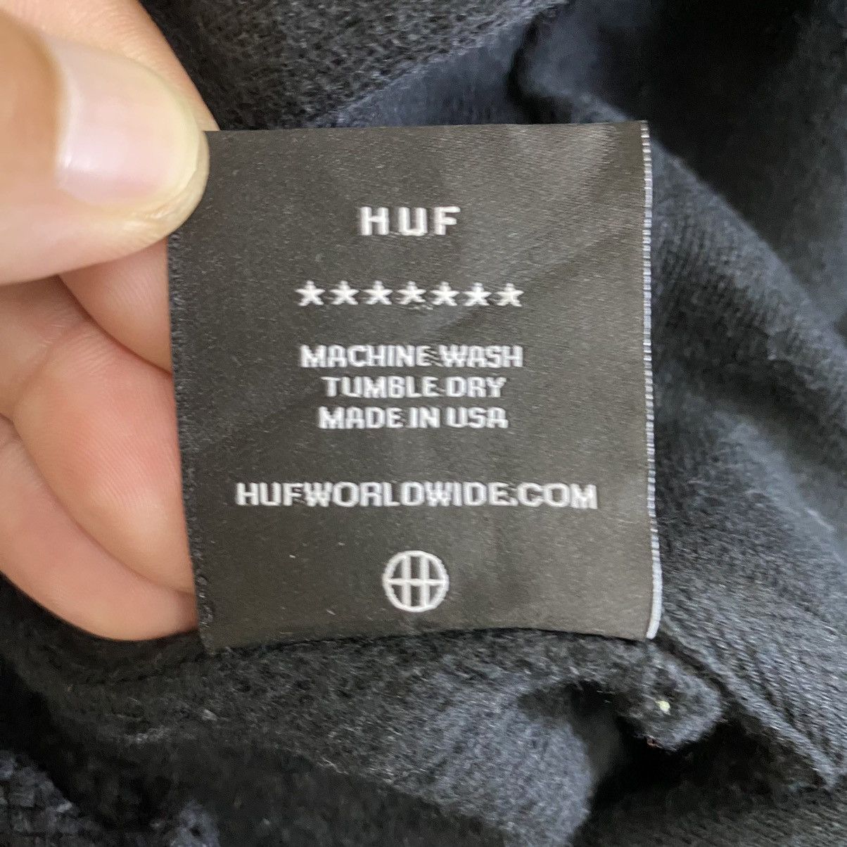 Huf × Vintage Vintage HUF Big Logo Made In Usa Pullover Hoodie Size L Size US L / EU 52-54 / 3 - 12 Thumbnail