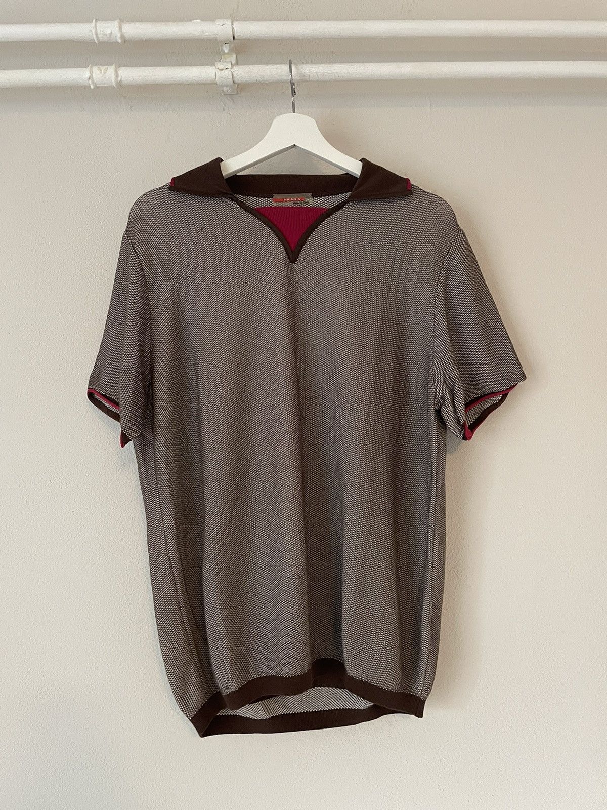 Prada Polo Shirt with Nylon Backpocket Size US M / EU 48-50 / 2 - 1 Thumbnail