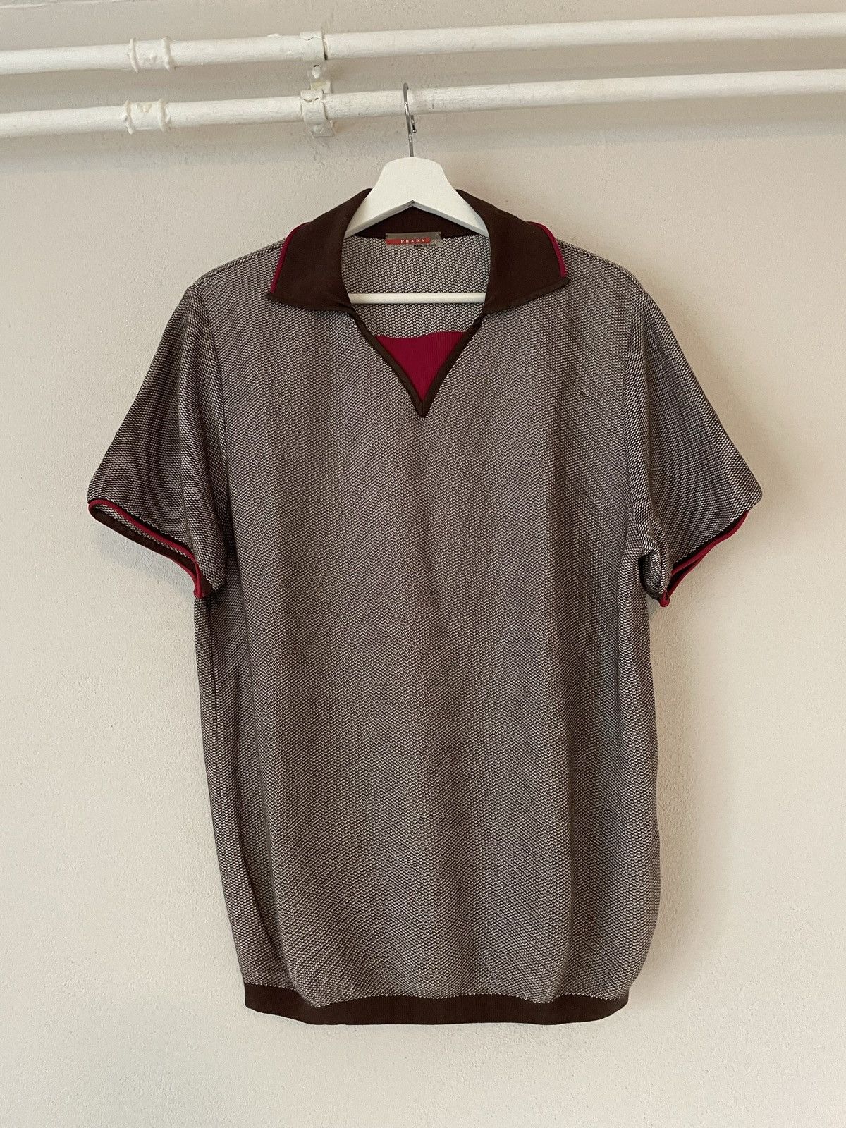 Prada Polo Shirt with Nylon Backpocket Size US M / EU 48-50 / 2 - 3 Thumbnail