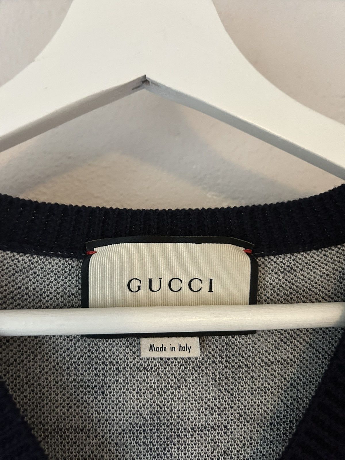 Gucci Wool GG Checkered Pattern V-Neck Sweater Size US XXL / EU 58 / 5 - 2 Thumbnail