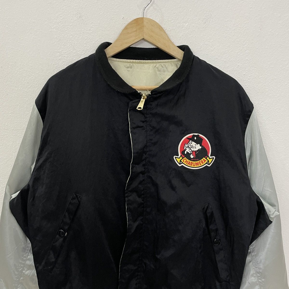 Vintage Vintage Wrangler Big Logo Reversable Bomber Jacket Size US XL / EU 56 / 4 - 8 Thumbnail