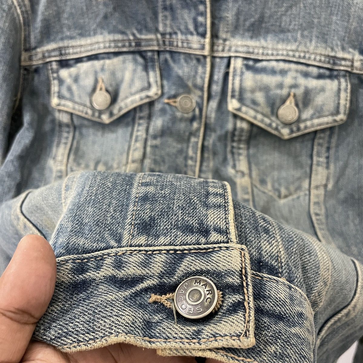 Marc Jacobs Vintage 90s Marc Jacobs Denim Jacket Size L / US 10 / IT 46 - 7 Thumbnail
