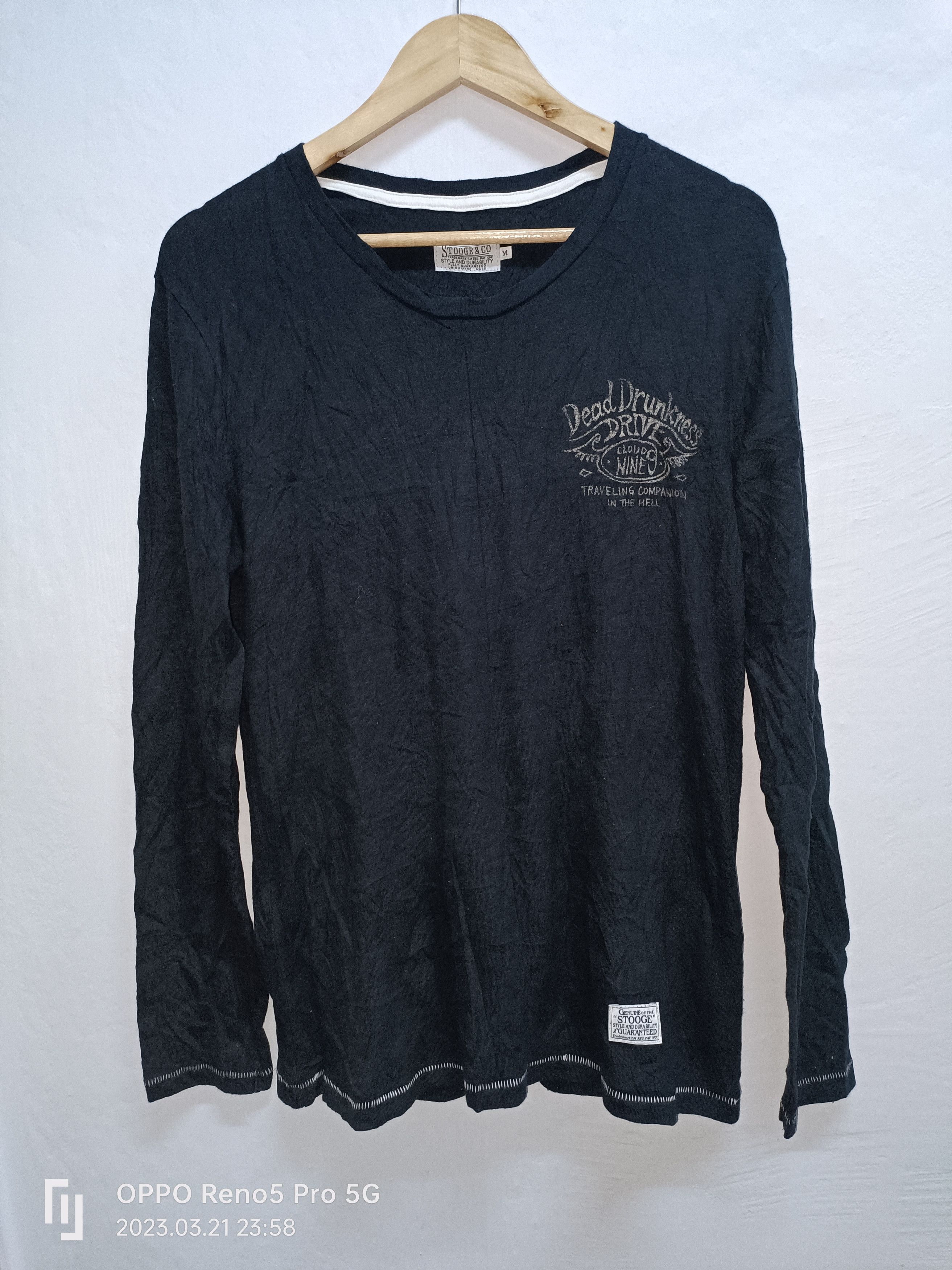 Japanese Brand × Vintage Vintage Long Sleeve Tshirts Dead Drunkness Drive Size US M / EU 48-50 / 2 - 2 Thumbnail
