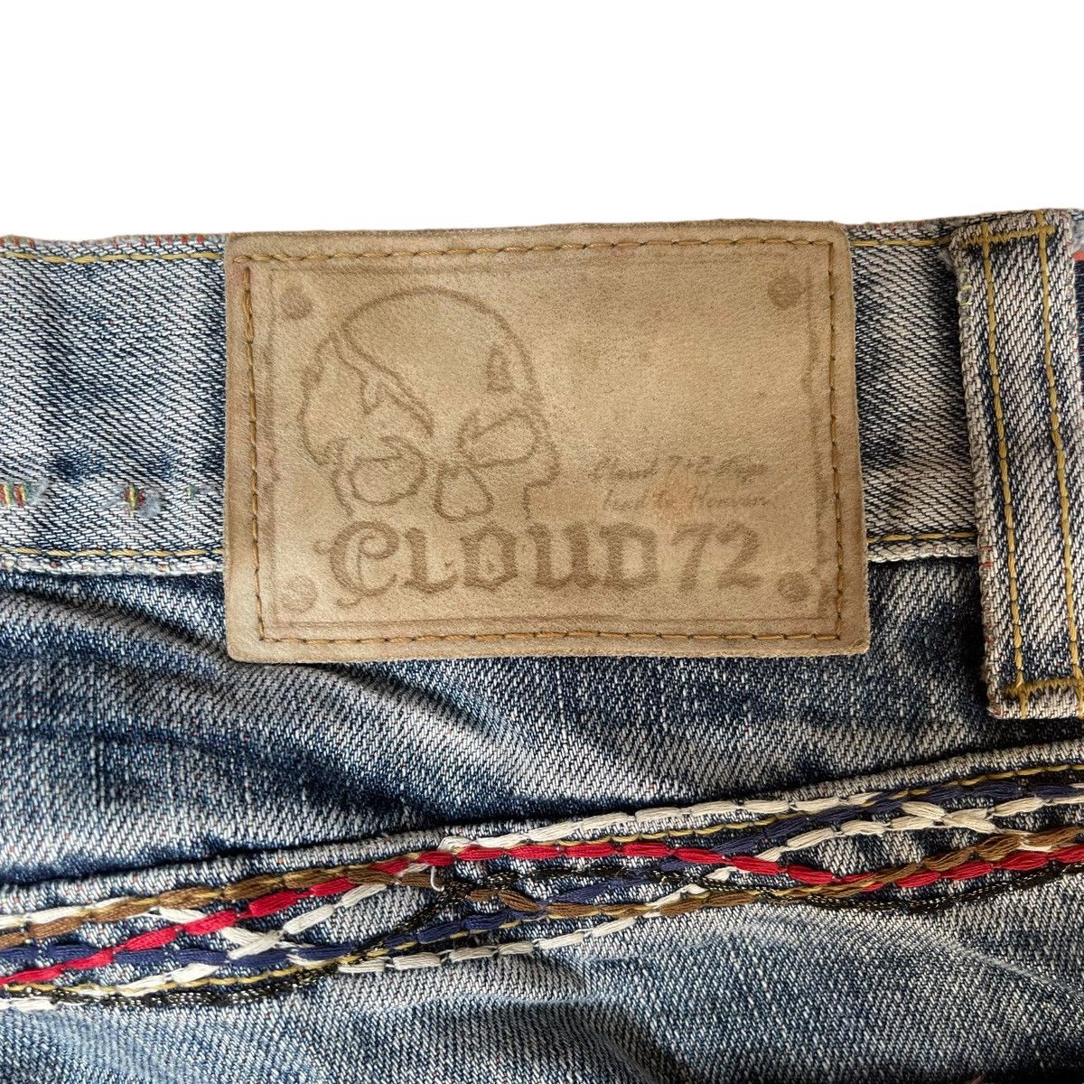Hysteric Glamour × Japanese Brand ✅BINDING NOW✅ Japanese Cloud72 Skull Jeans Disteressed Rare Size US 30 / EU 46 - 12 Thumbnail