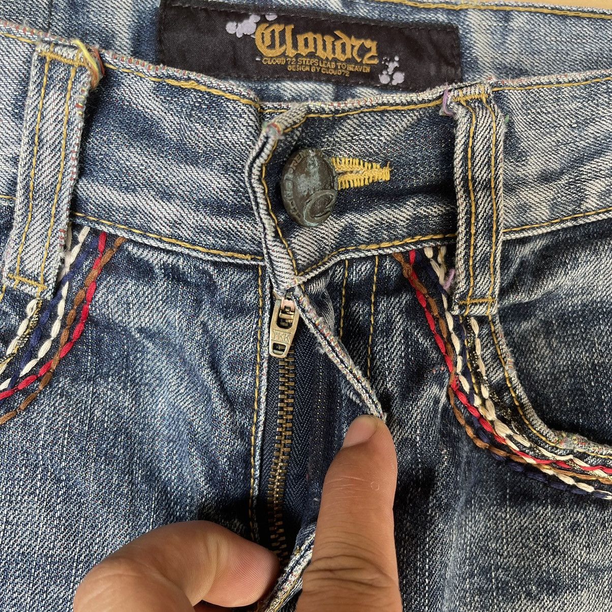 Hysteric Glamour × Japanese Brand ✅BINDING NOW✅ Japanese Cloud72 Skull Jeans Disteressed Rare Size US 30 / EU 46 - 7 Thumbnail