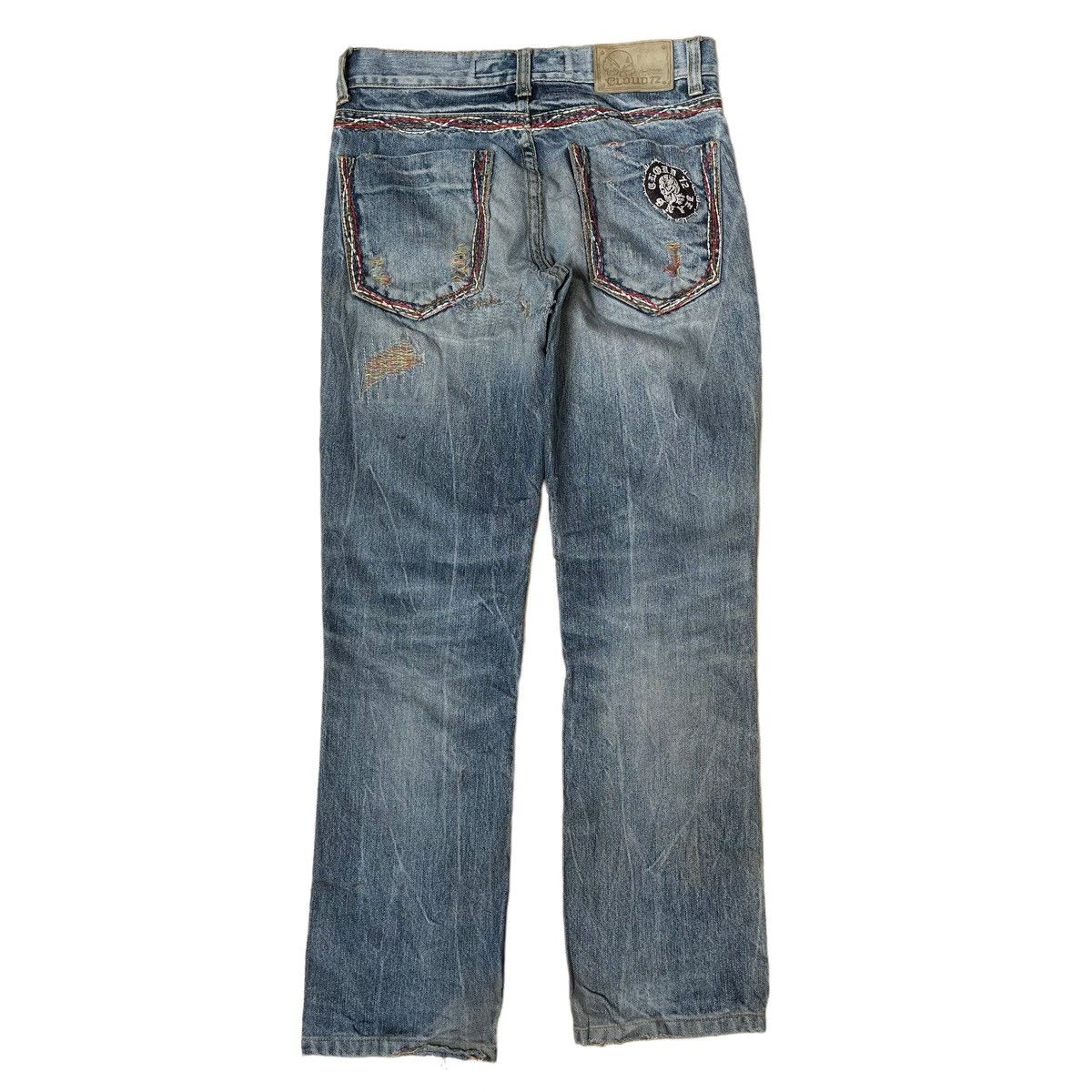 Hysteric Glamour × Japanese Brand ✅BINDING NOW✅ Japanese Cloud72 Skull Jeans Disteressed Rare Size US 30 / EU 46 - 8 Thumbnail