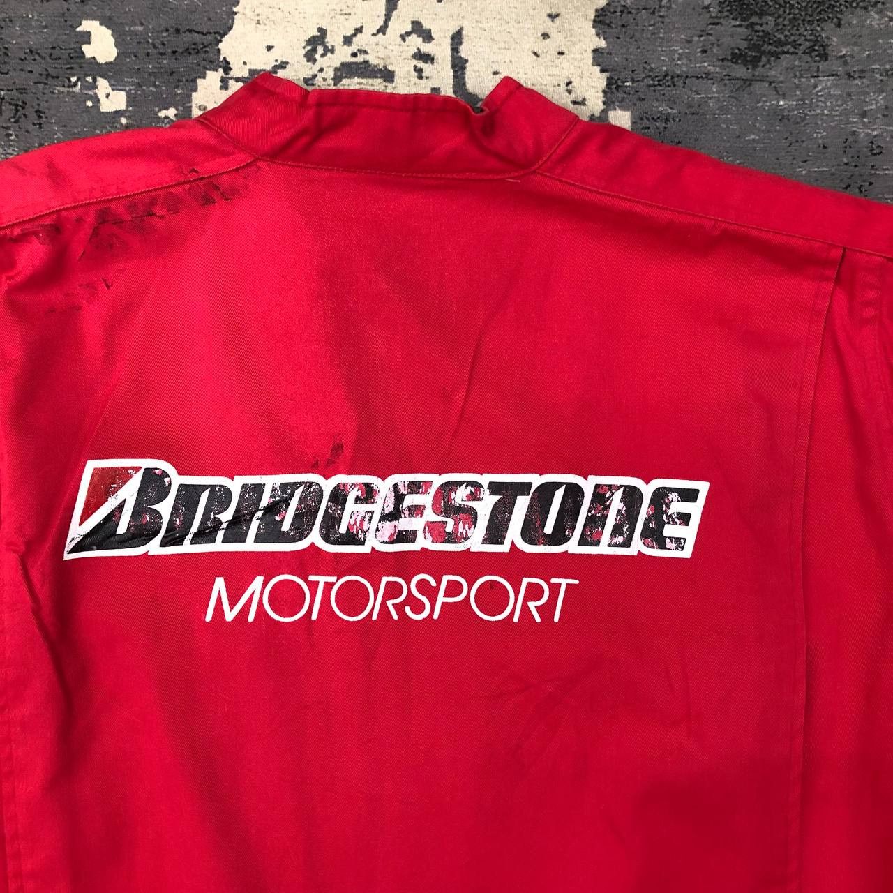 Japanese Brand P694 VTG BRIDGESTONE MOTORSPORT COVERALLS Size US L / EU 52-54 / 3 - 6 Thumbnail