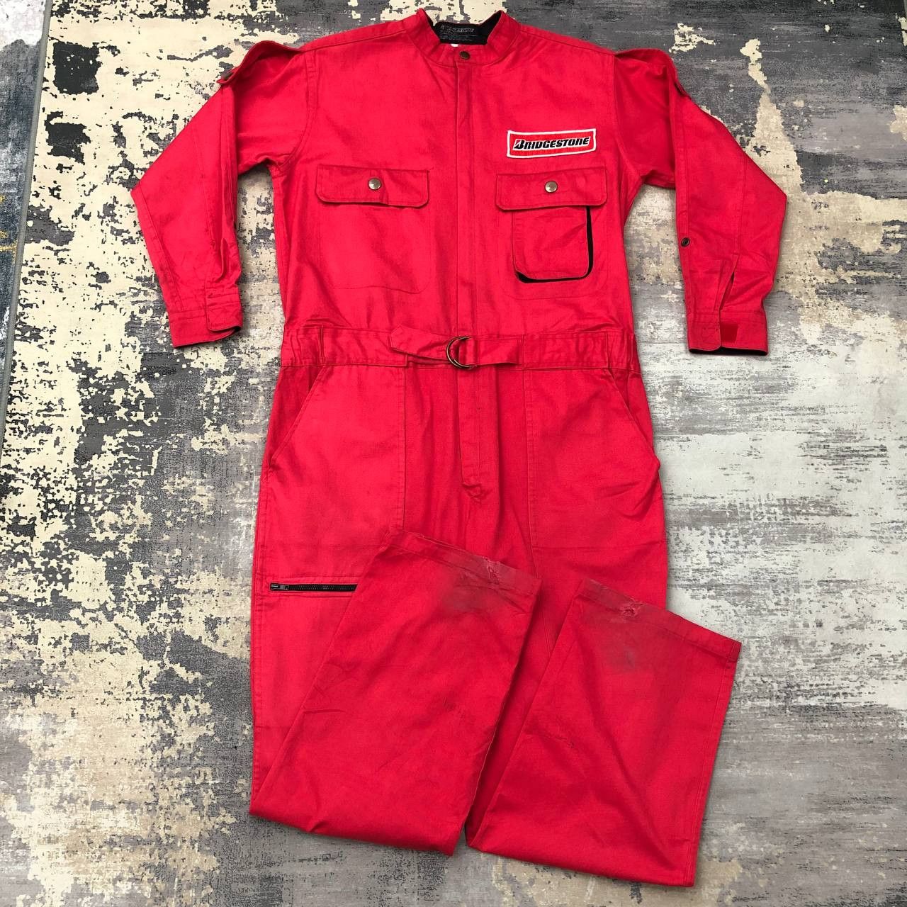 Japanese Brand P694 VTG BRIDGESTONE MOTORSPORT COVERALLS Size US L / EU 52-54 / 3 - 2 Thumbnail